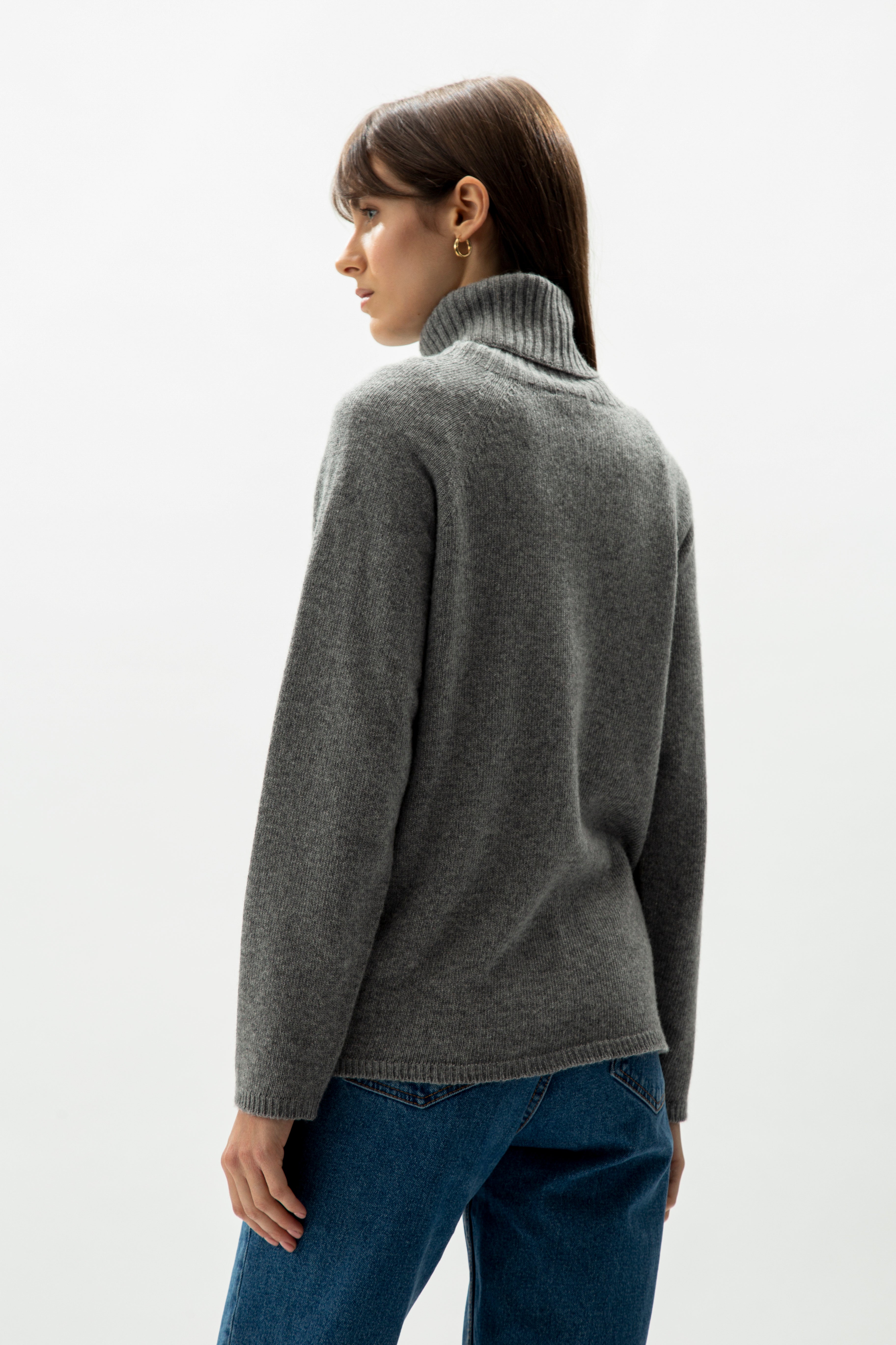 Dolcevita in misto cashmere (3D-Knit)
