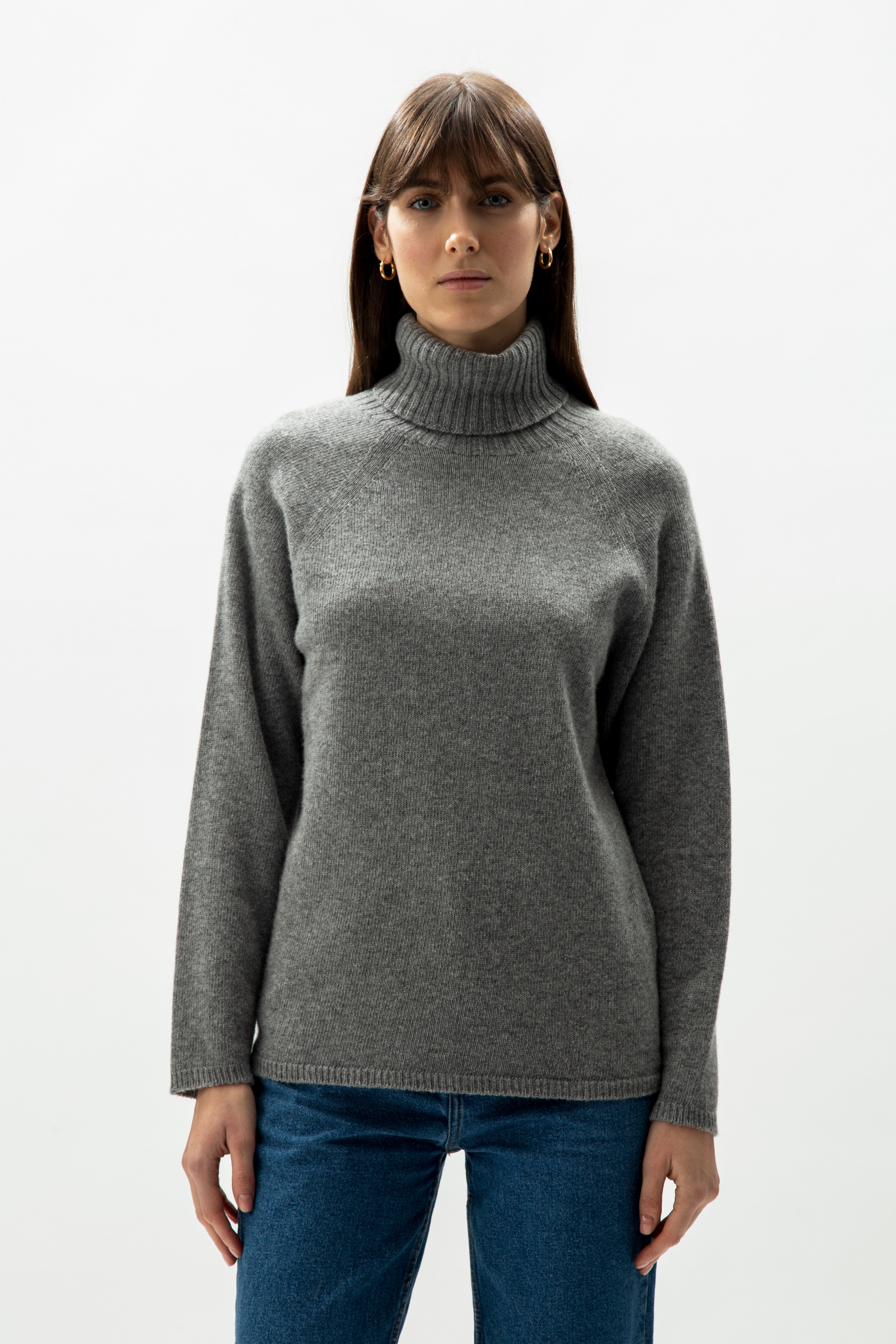 Dolcevita in misto cashmere (3D-Knit)