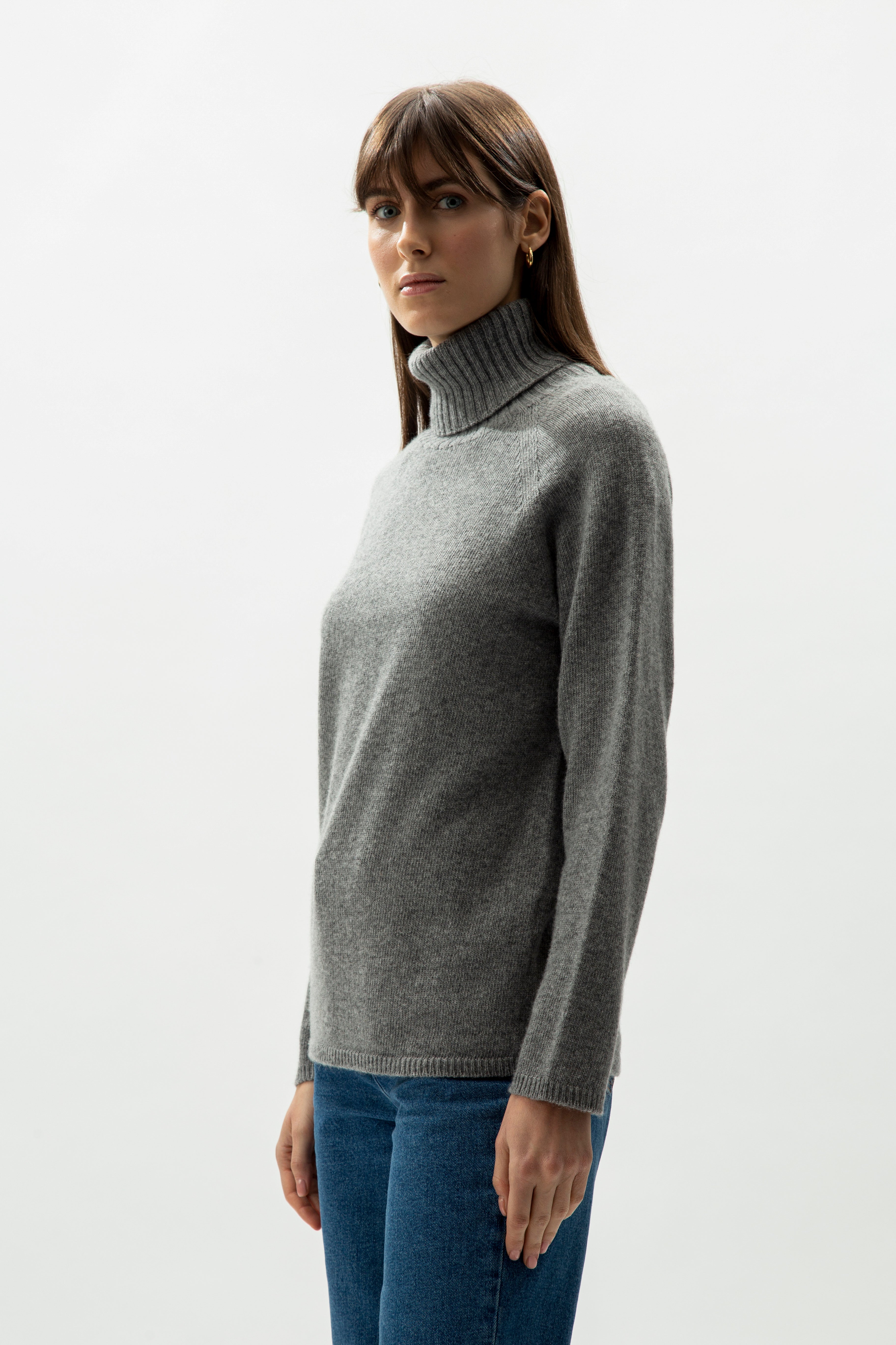 Dolcevita in misto cashmere (3D-Knit)