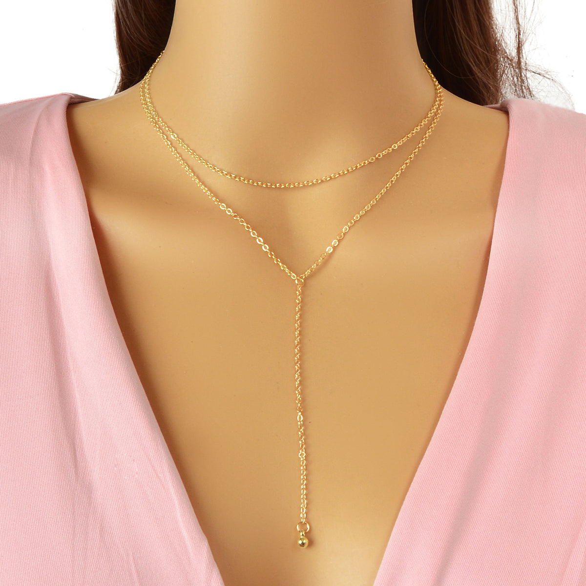 Collana con design a Y