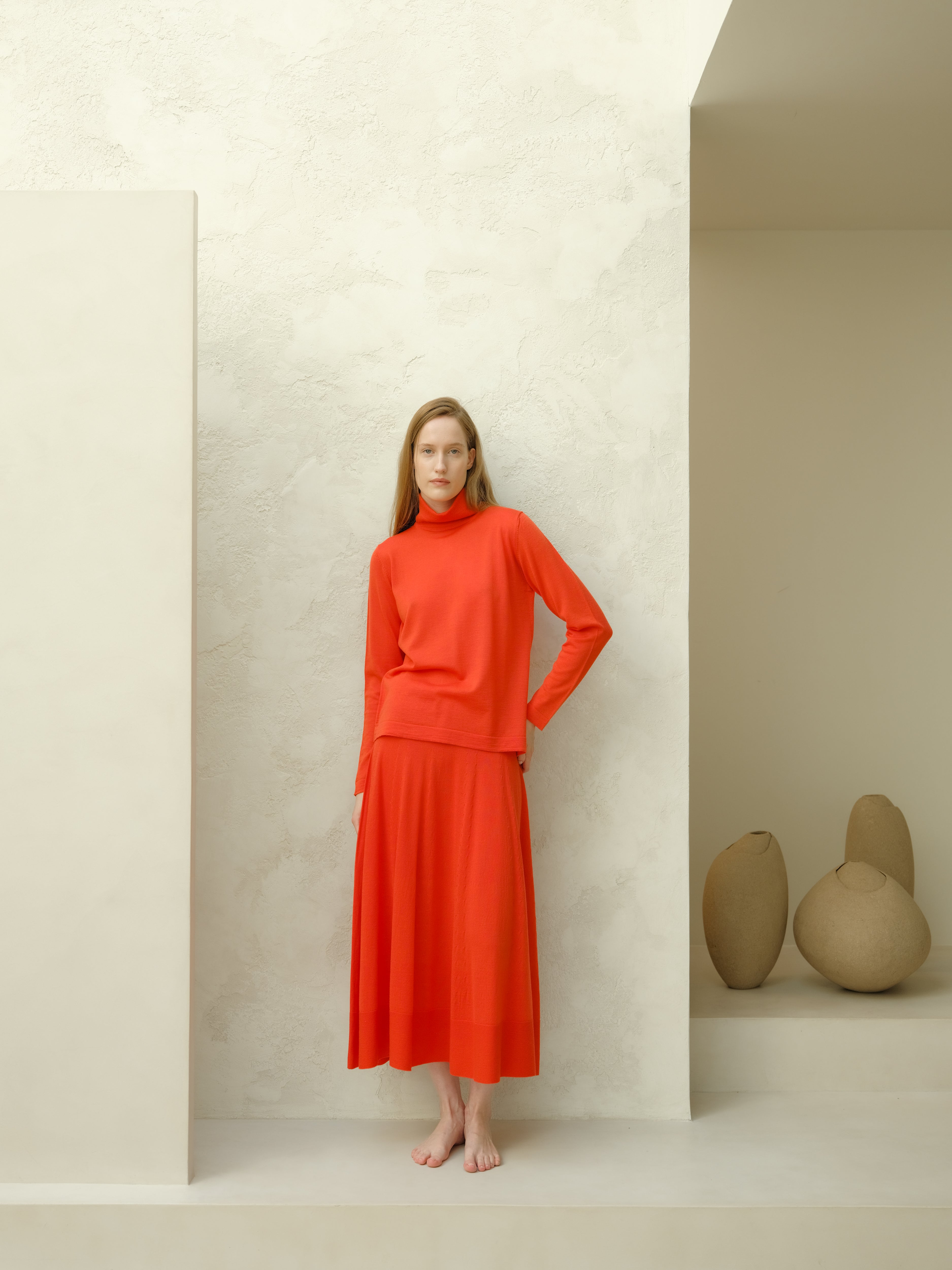 Dolcevita in extrafine lana merino con manica dritta