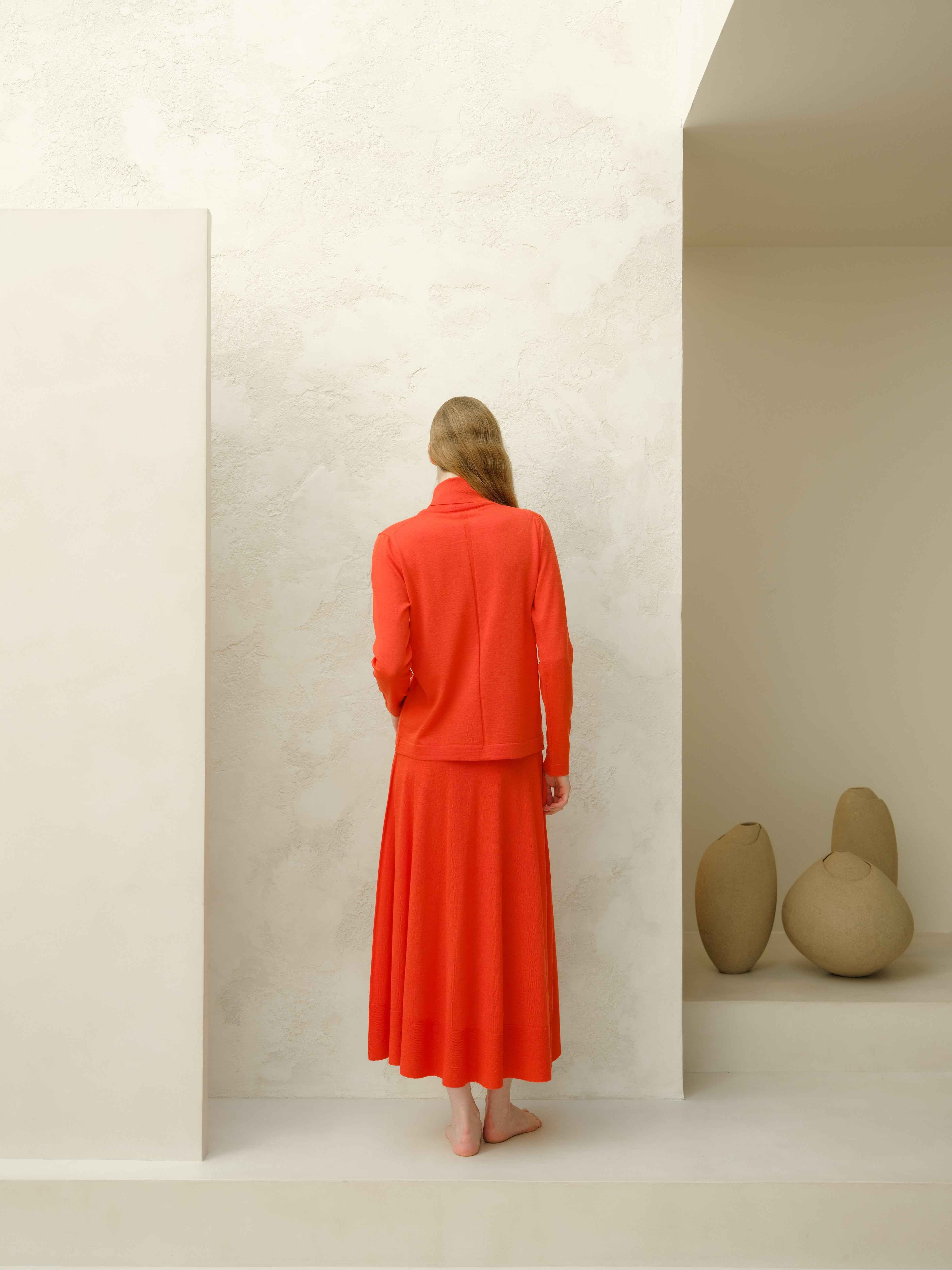 Extra Fine Merino Wool Turtleneck with Straight Sleeve