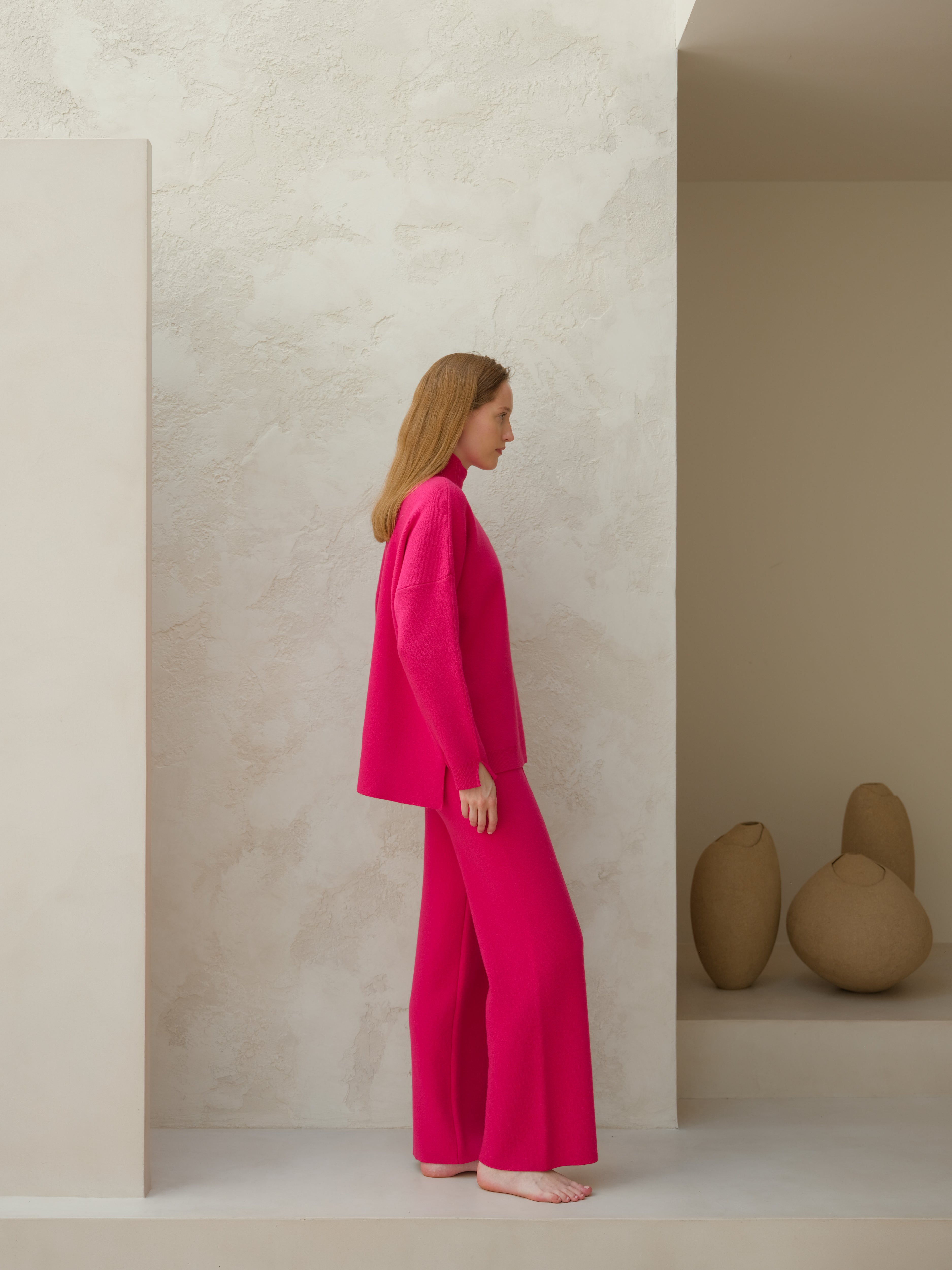 Maglione dolcevita maxi in misto cashmere