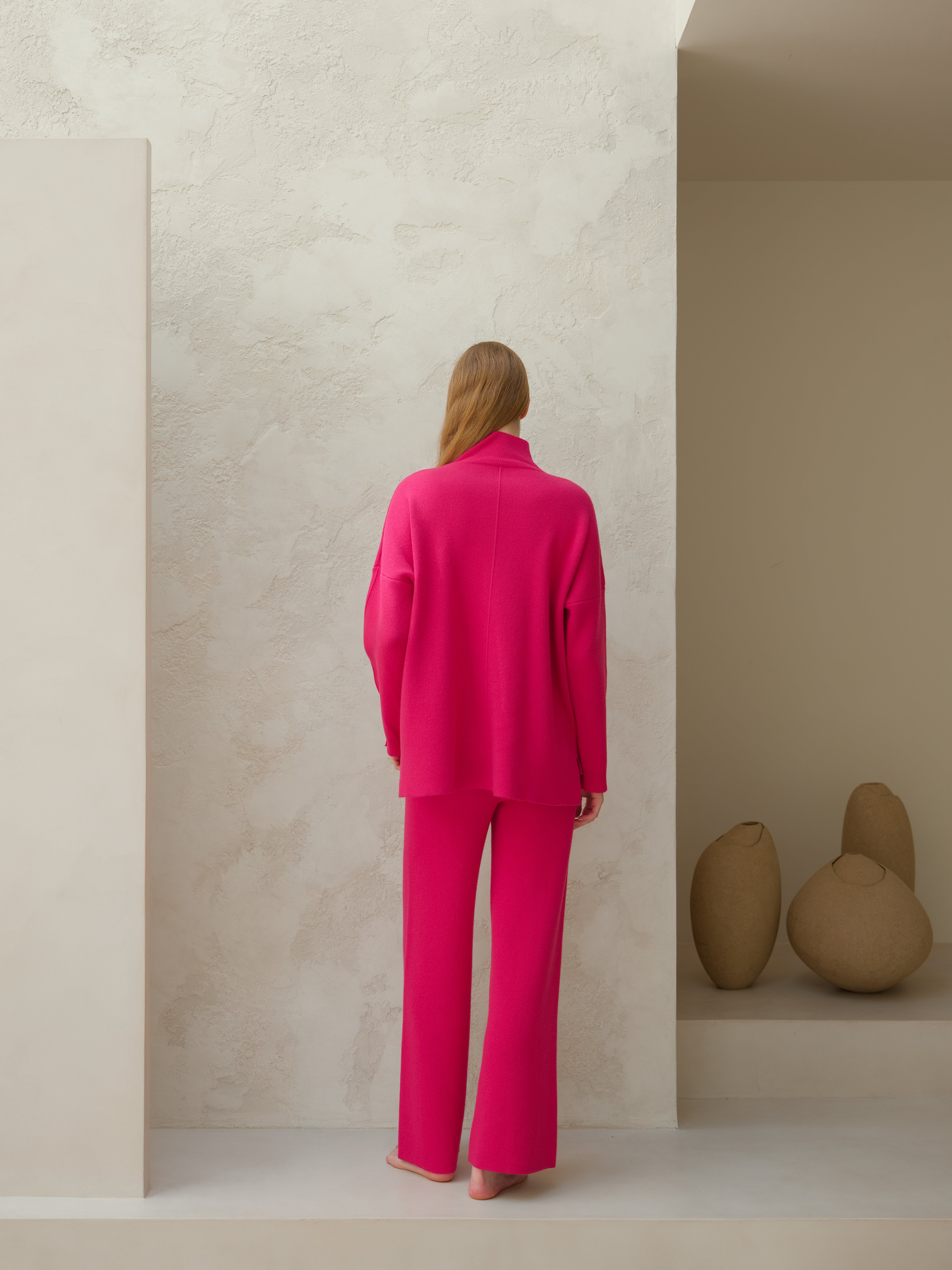 Maglione dolcevita maxi in misto cashmere
