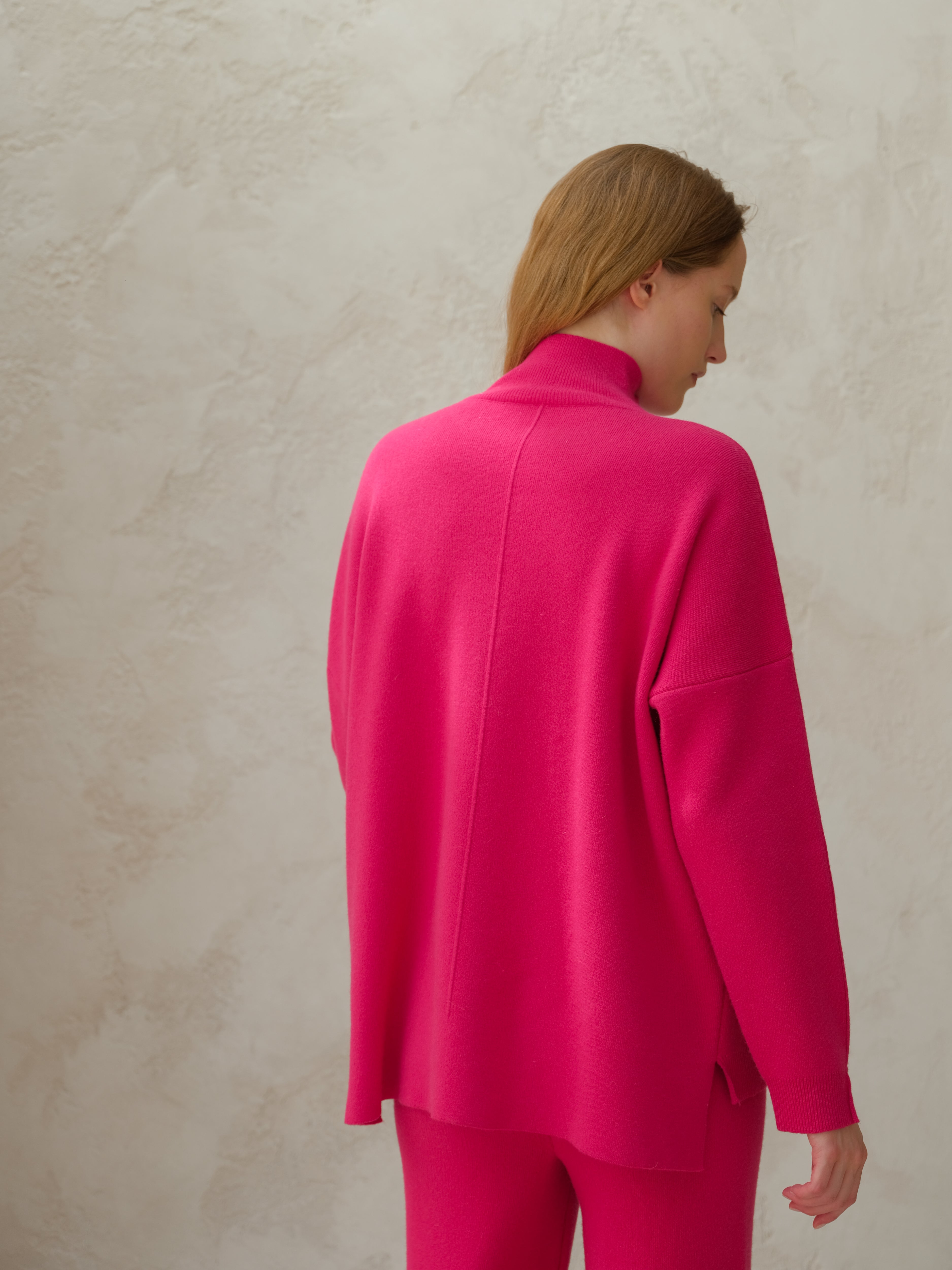 Maglione dolcevita maxi in misto cashmere