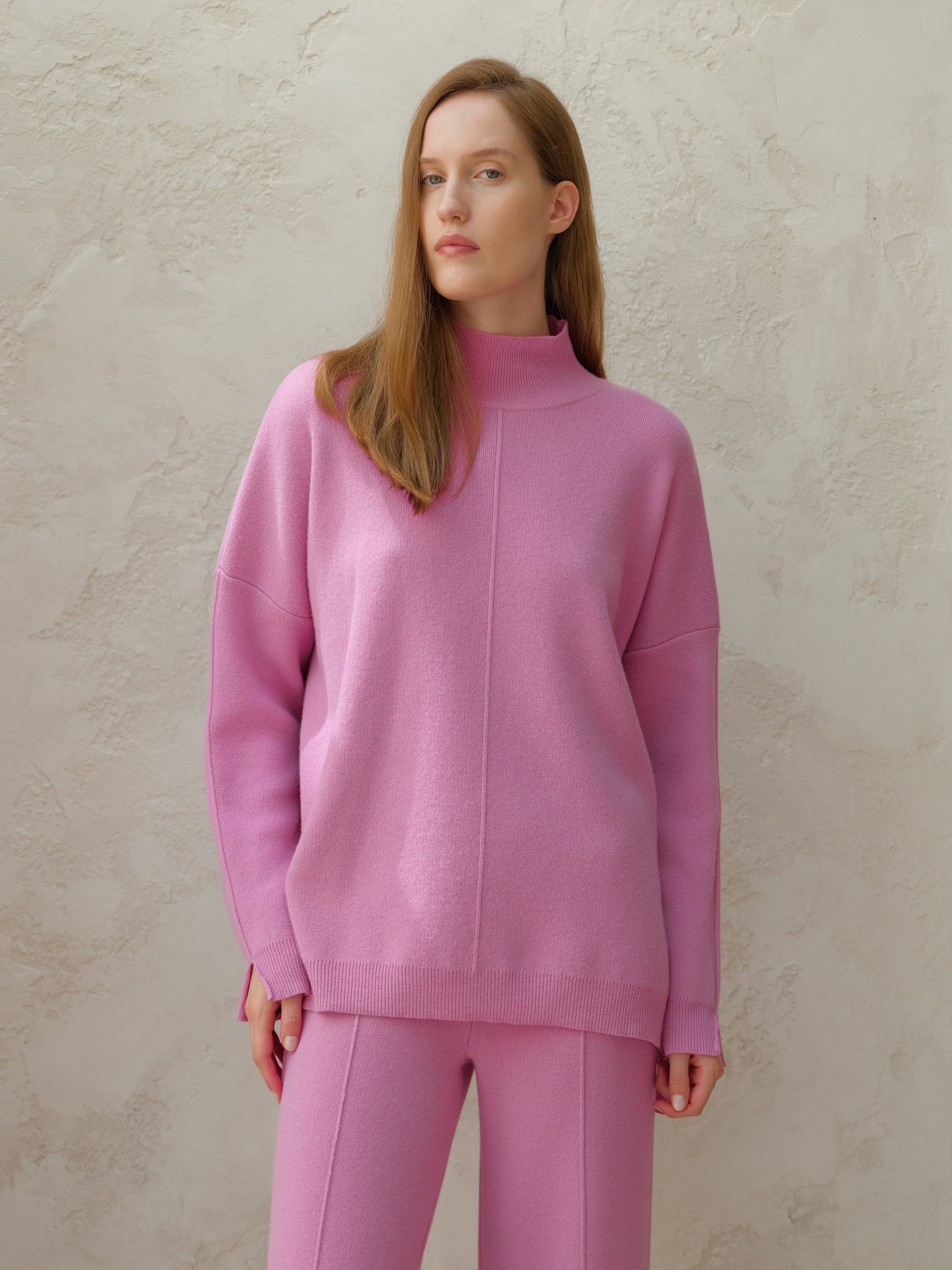 Maglione dolcevita maxi in misto cashmere