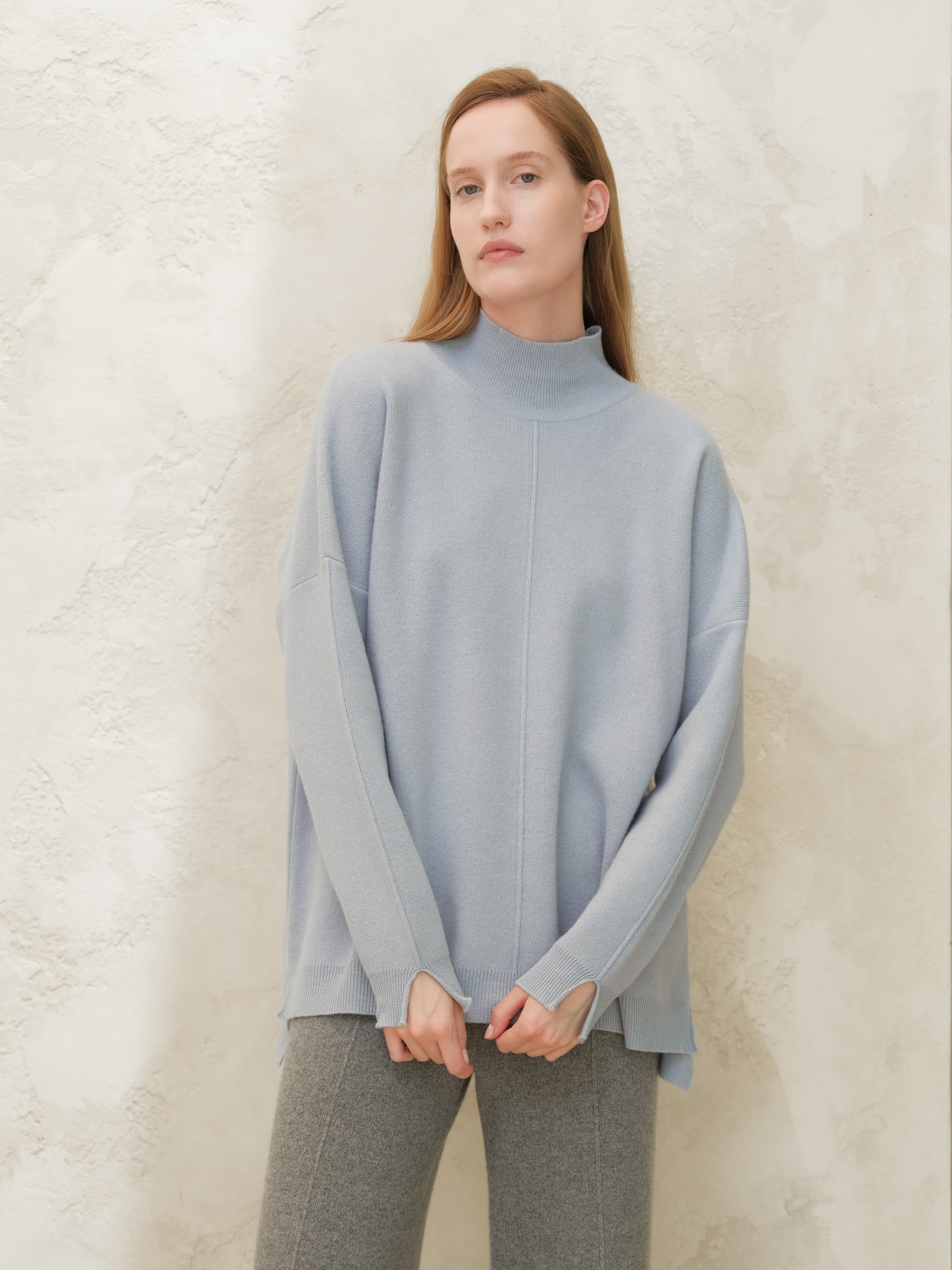 Maglione dolcevita maxi in misto cashmere