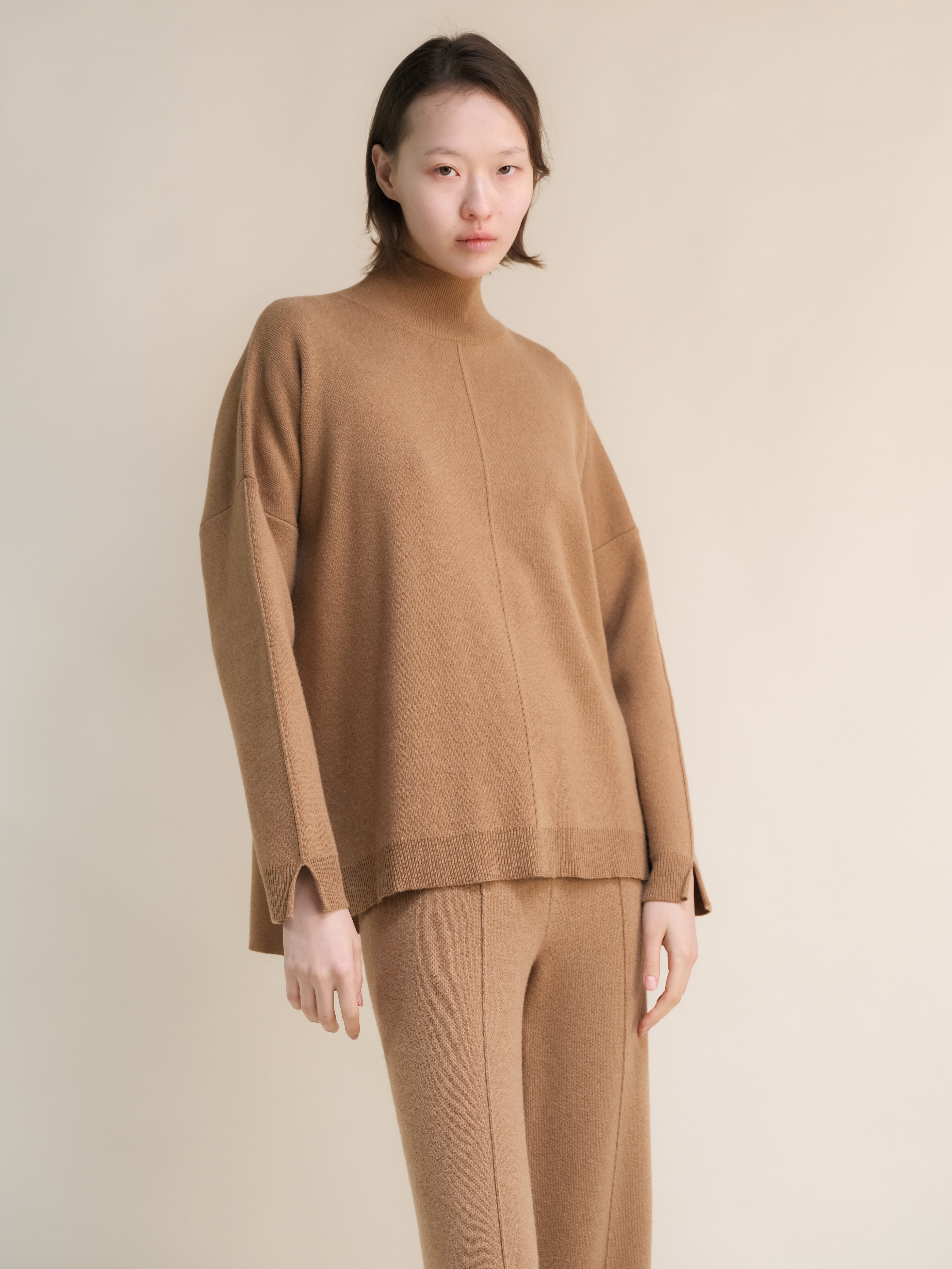 Maglione dolcevita maxi in misto cashmere
