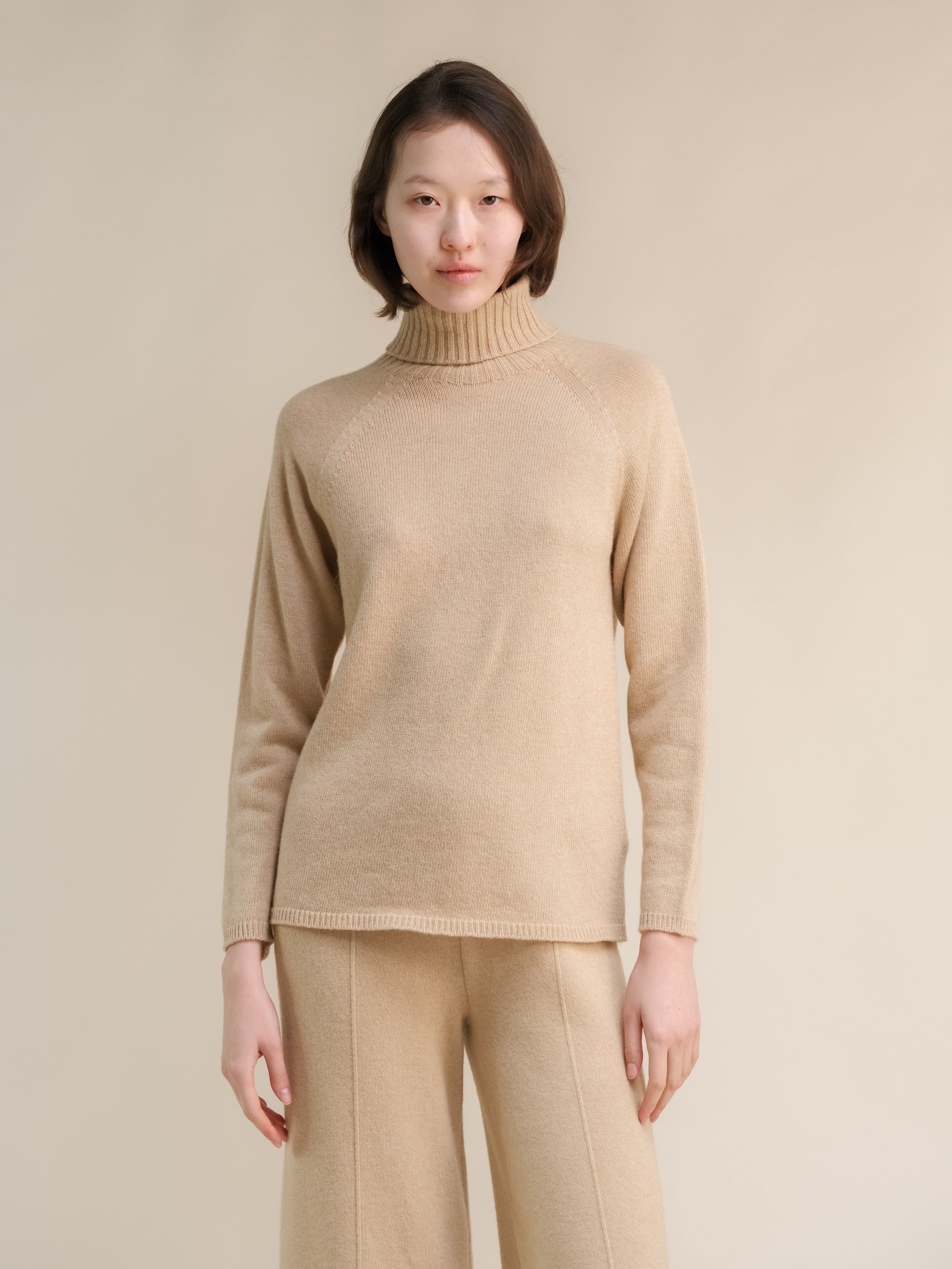 Dolcevita in misto cashmere (3D-Knit)