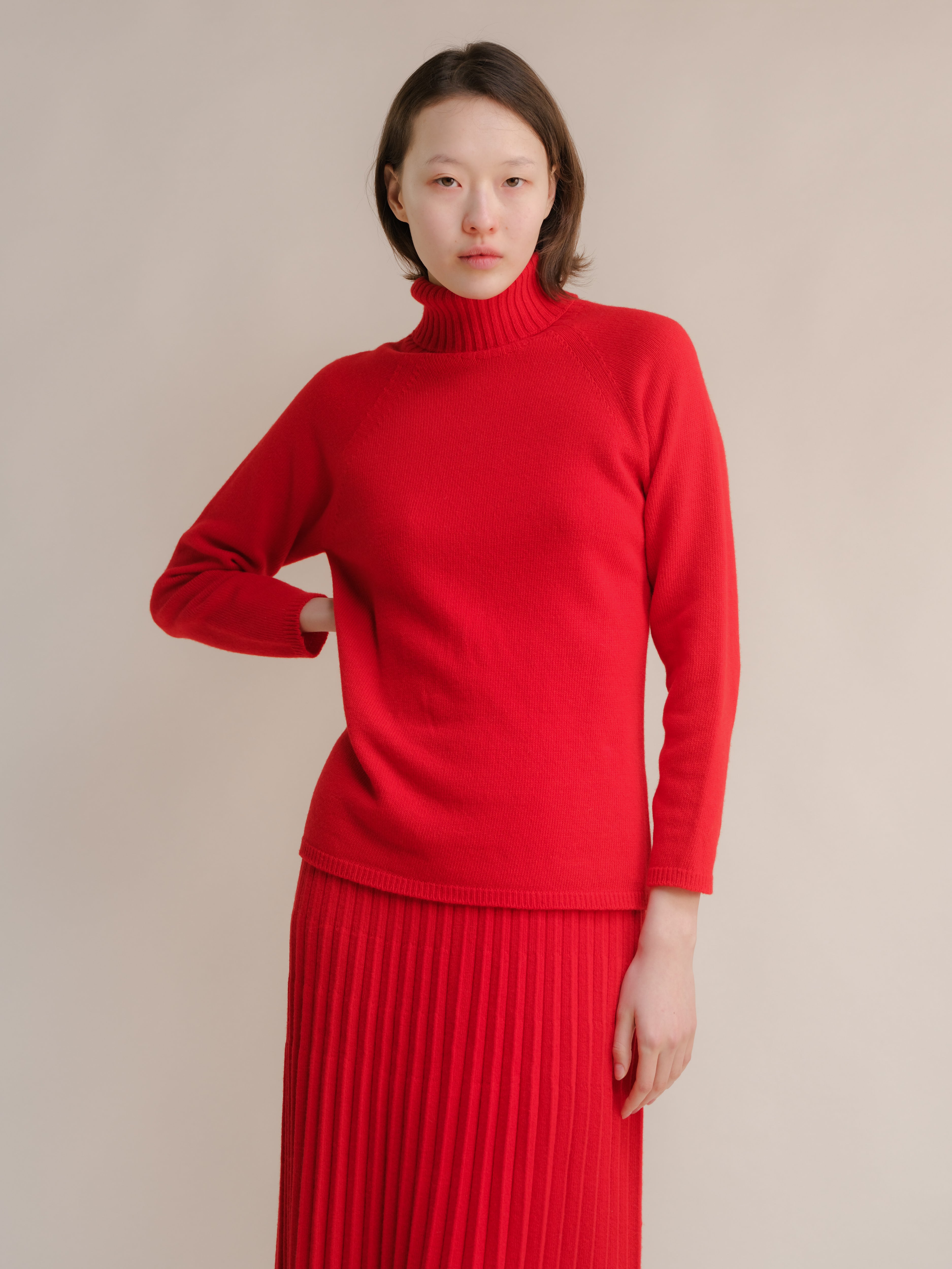 Dolcevita in misto cashmere (3D-Knit)