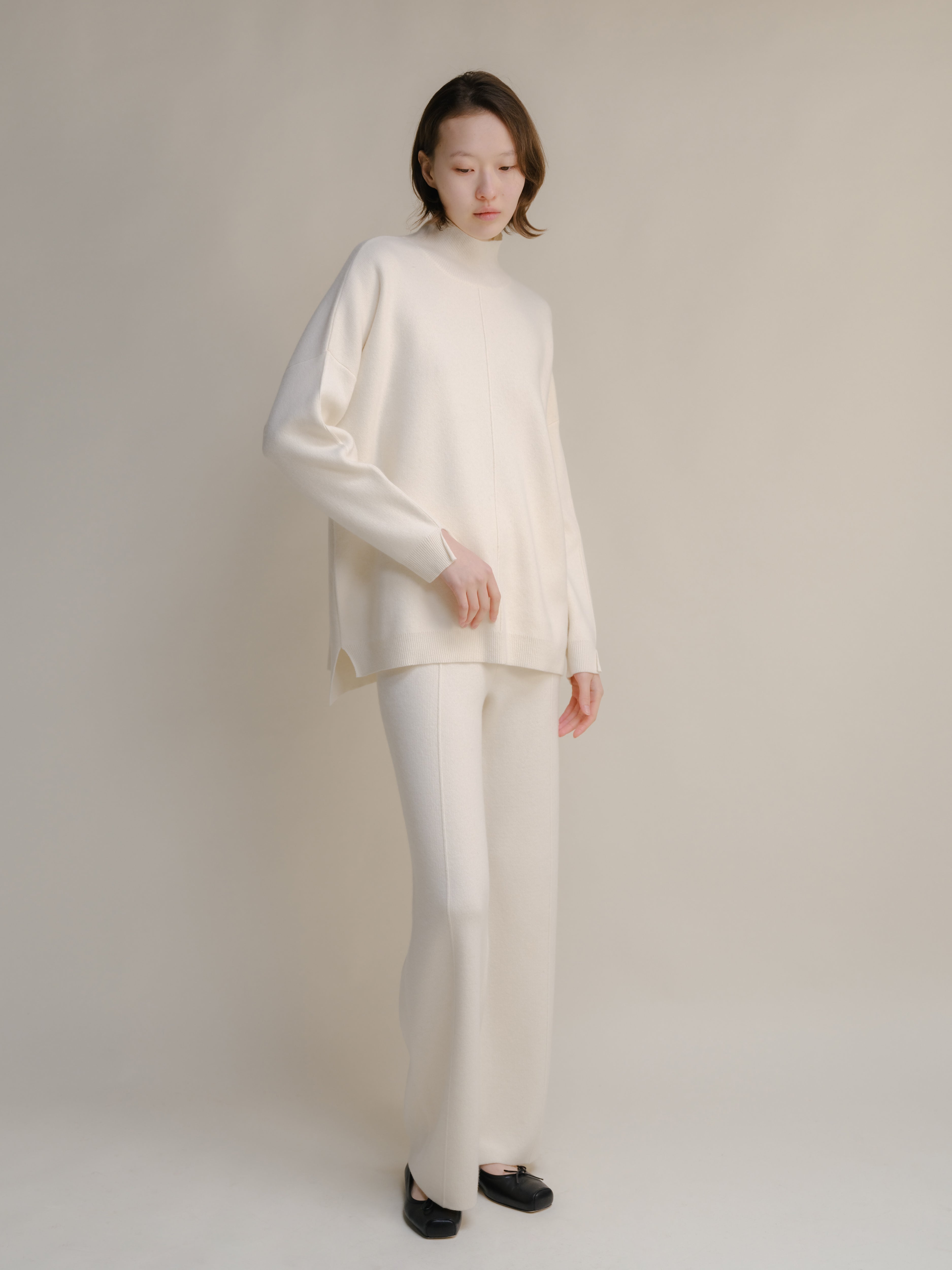 Maglione dolcevita maxi in misto cashmere