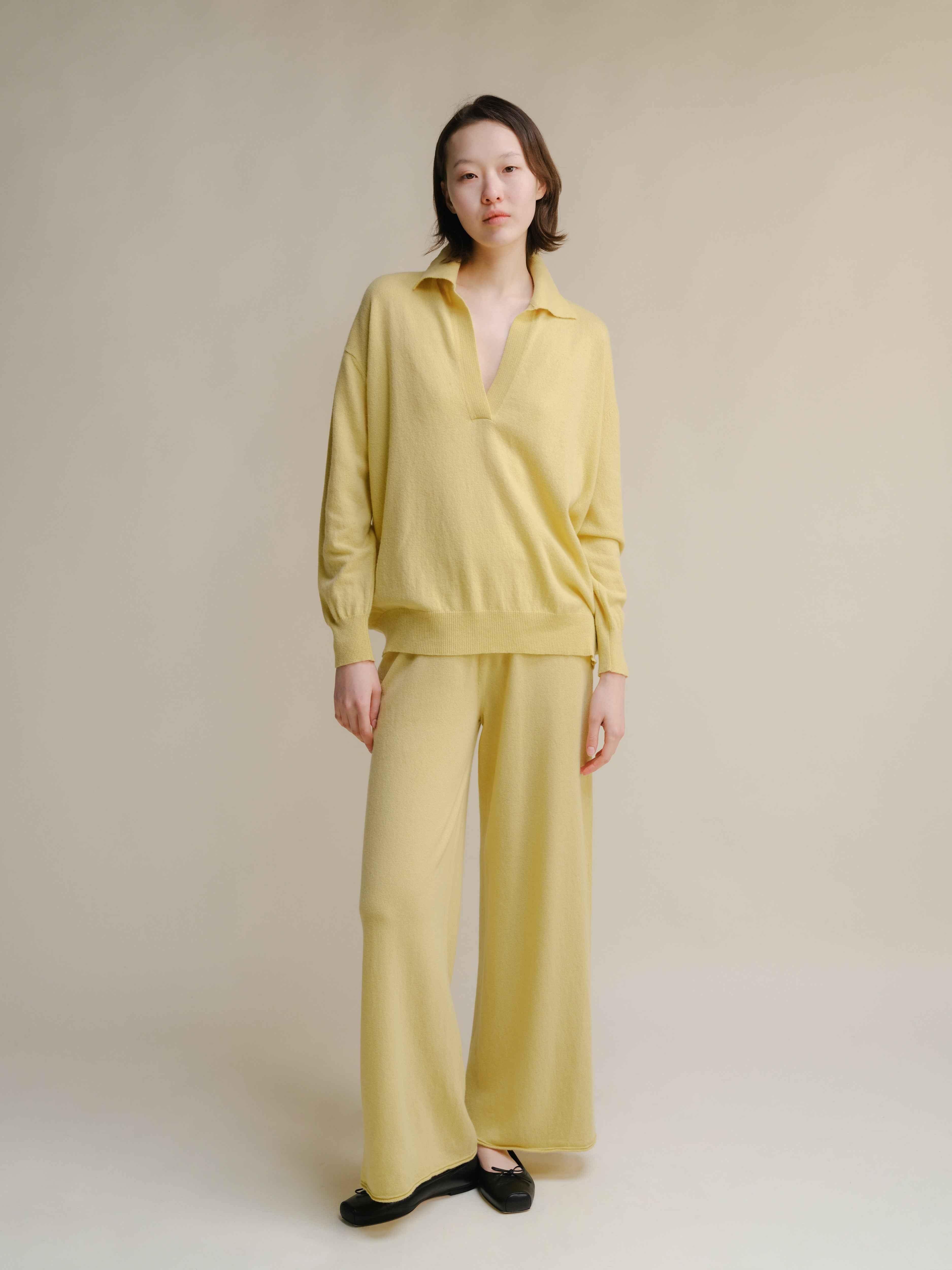 Cashmere Mix Polo Knit