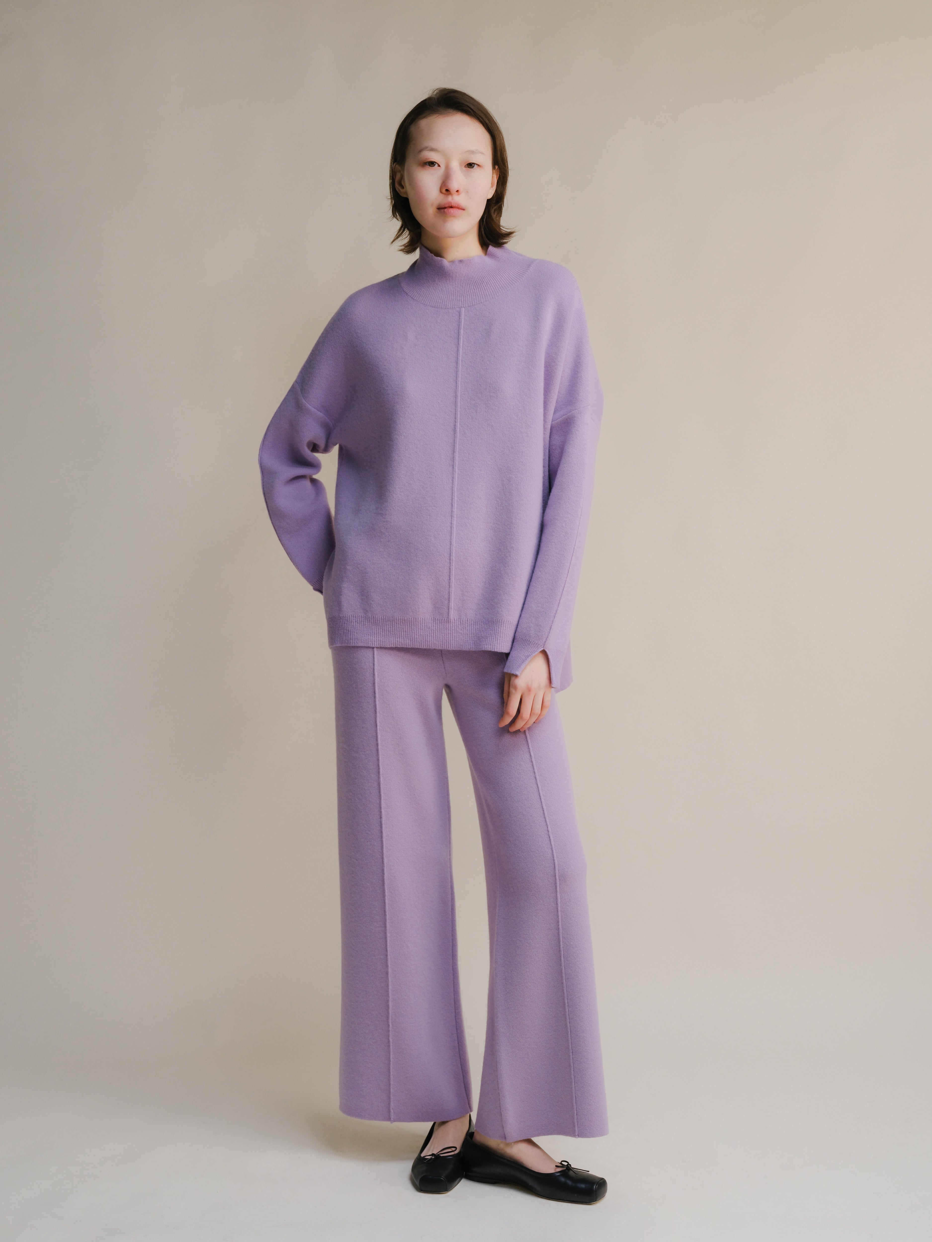 Maglione dolcevita maxi in misto cashmere