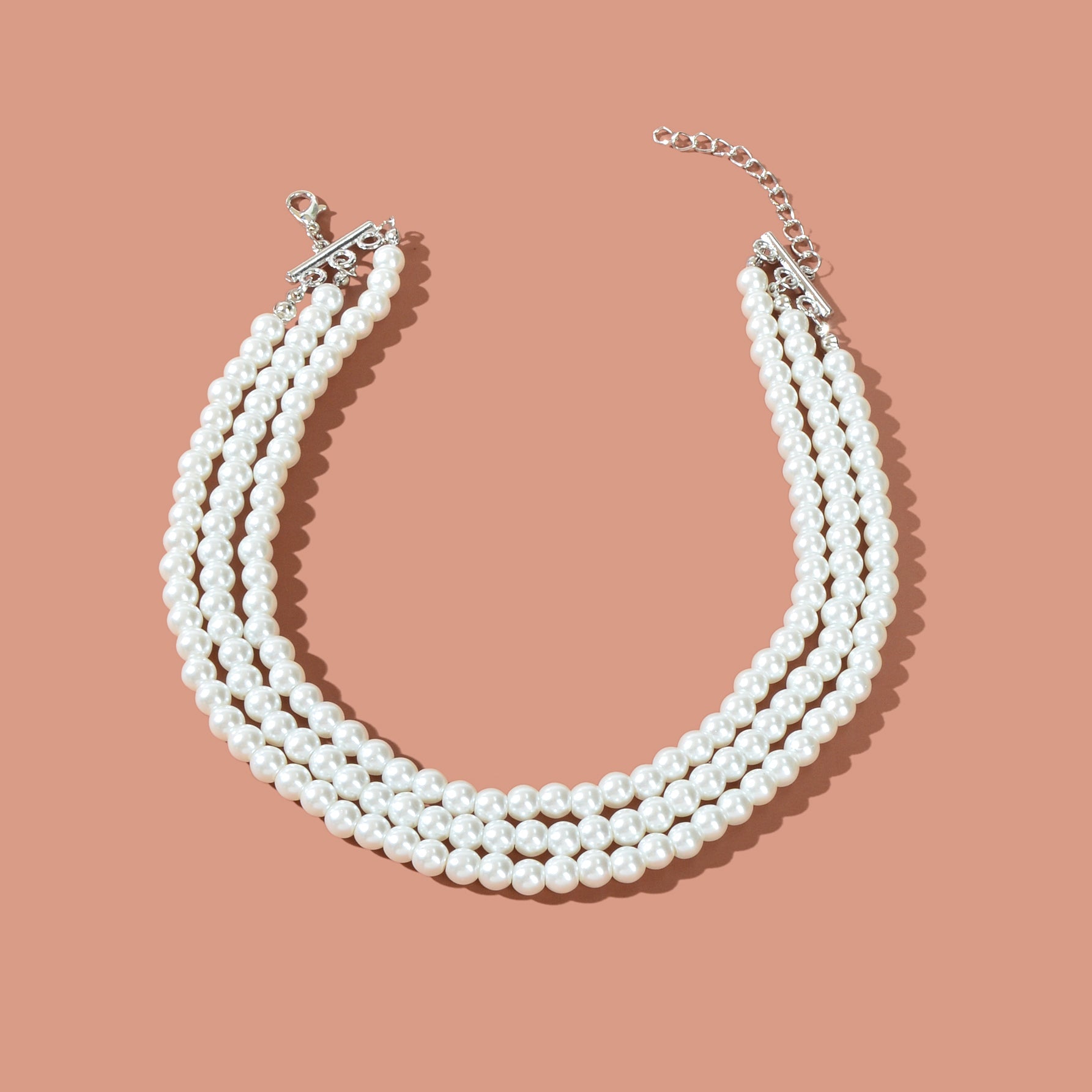 Collana a tre fili con perline