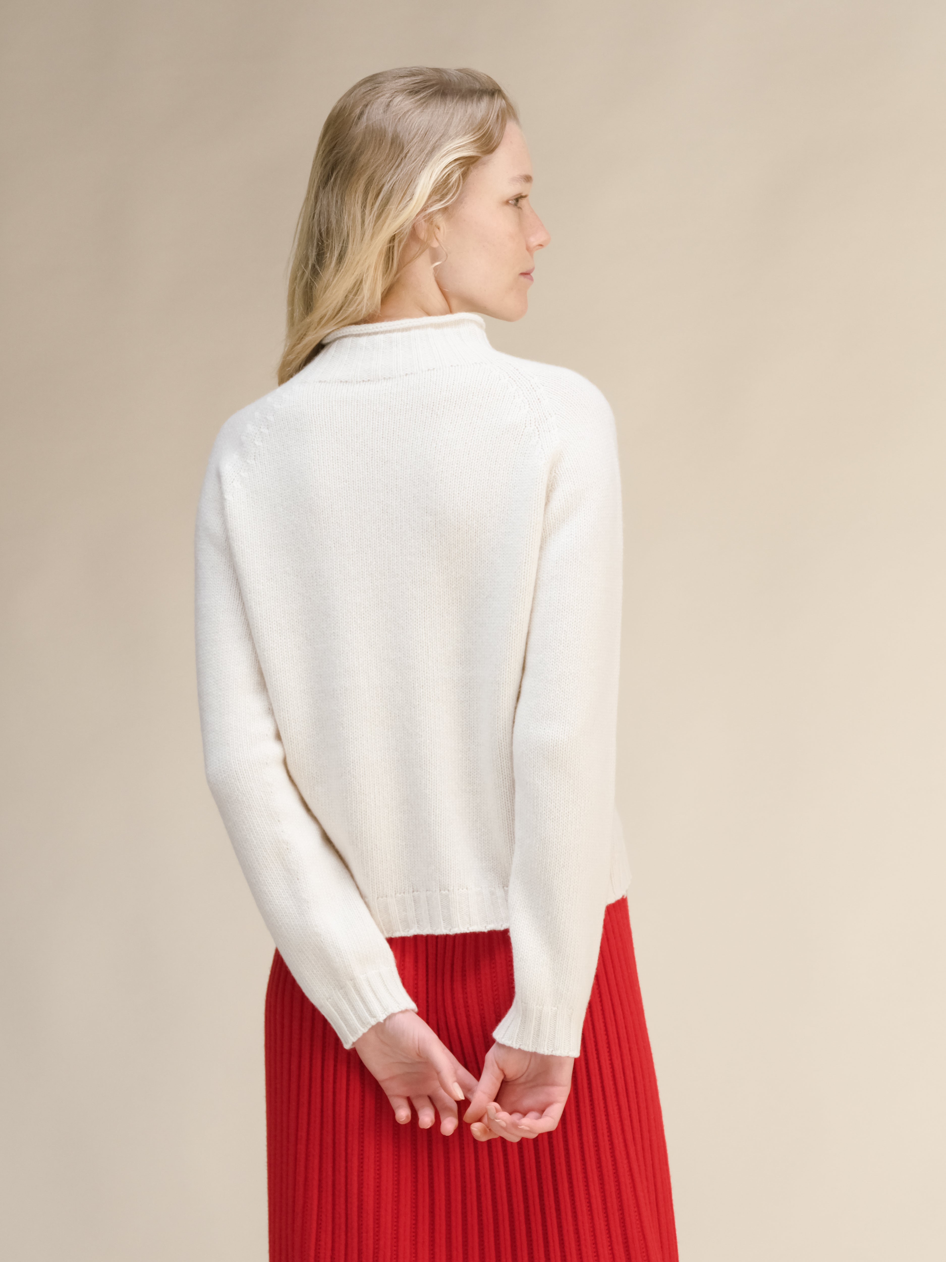 Maglione a trecce “Ricciolo” in misto cashmere (3D-Knit)