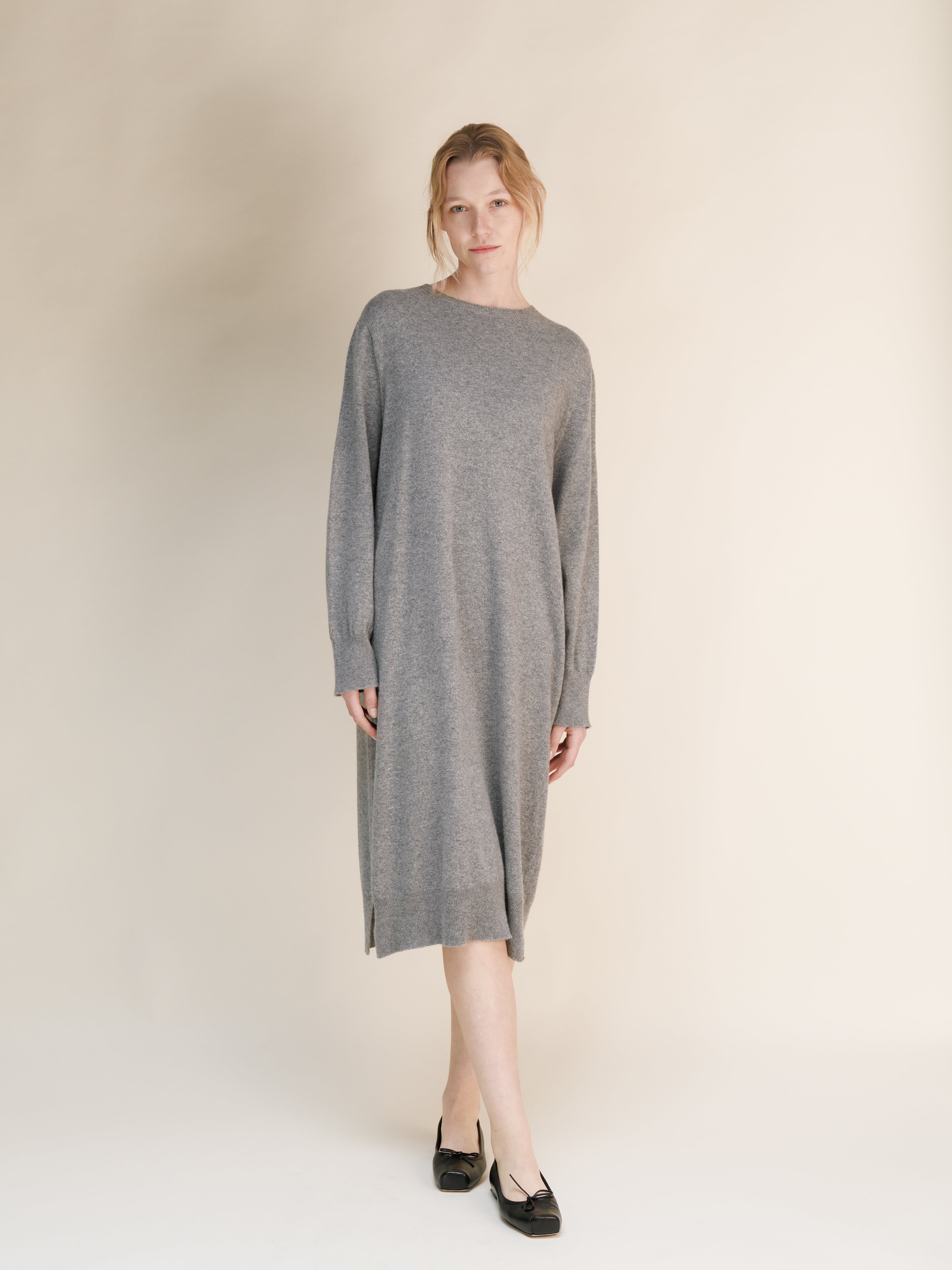 Abito midi in misto cashmere (3D-Knit)