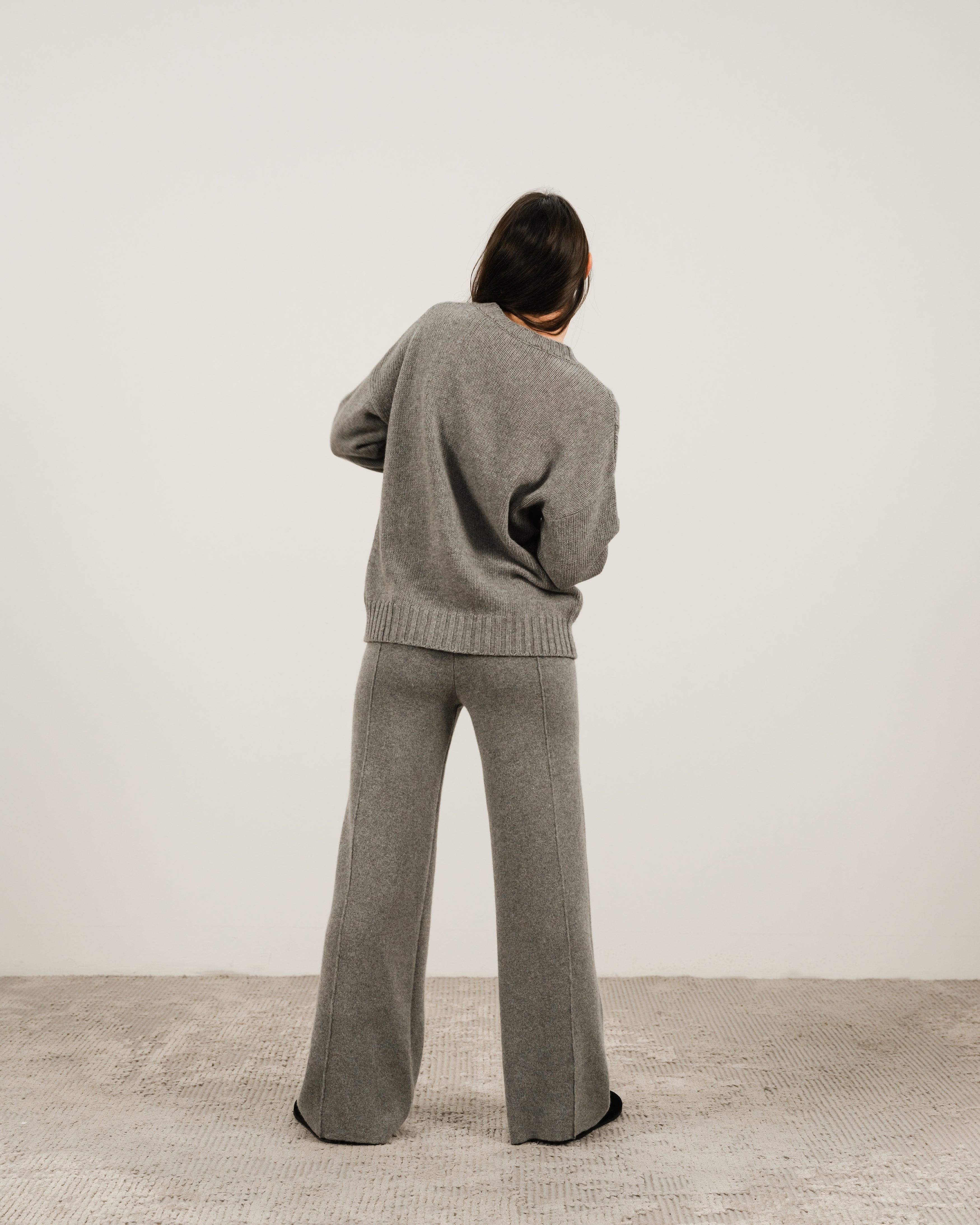 Maglione a trecce in misto cashmere