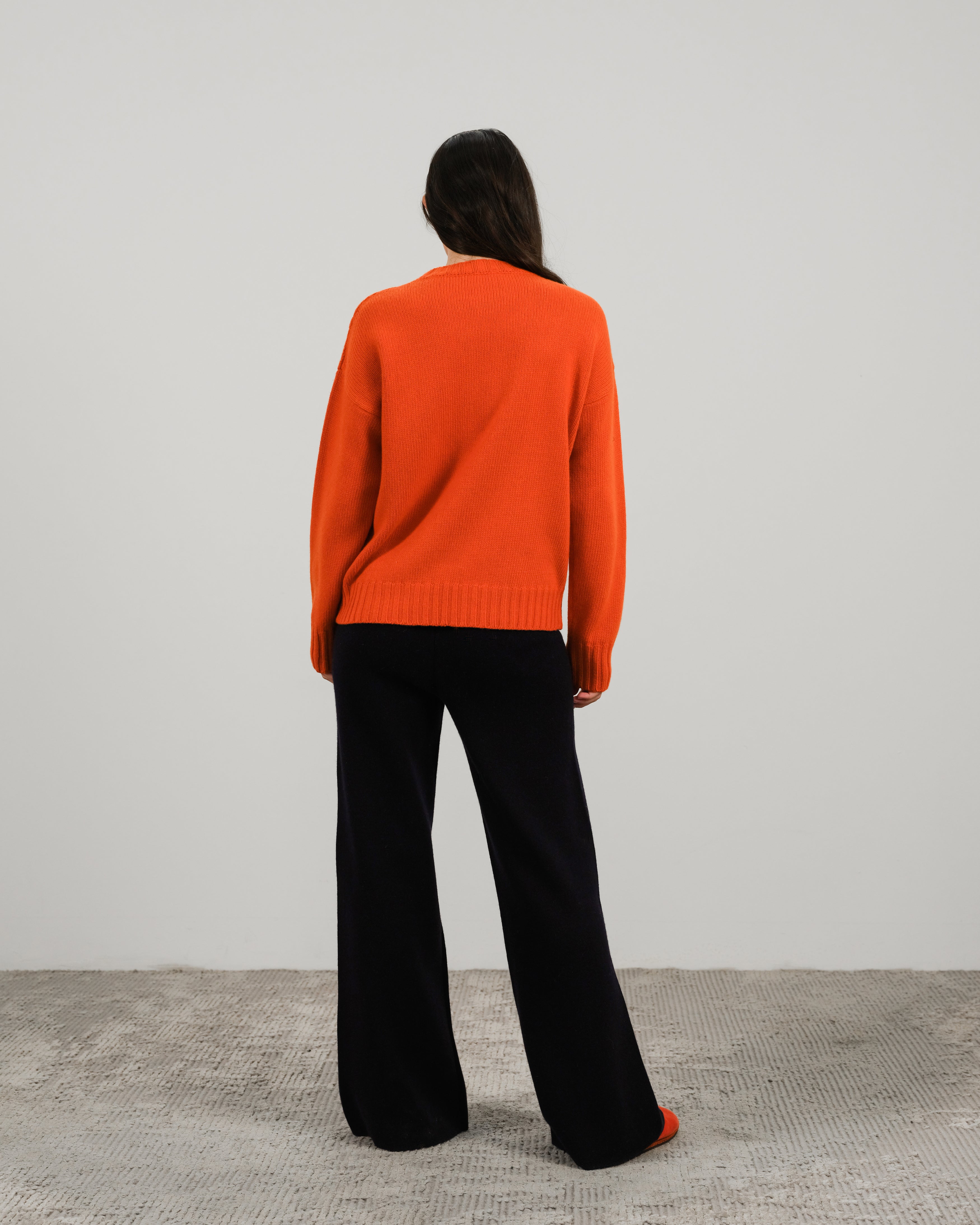 Maglione a trecce in misto cashmere