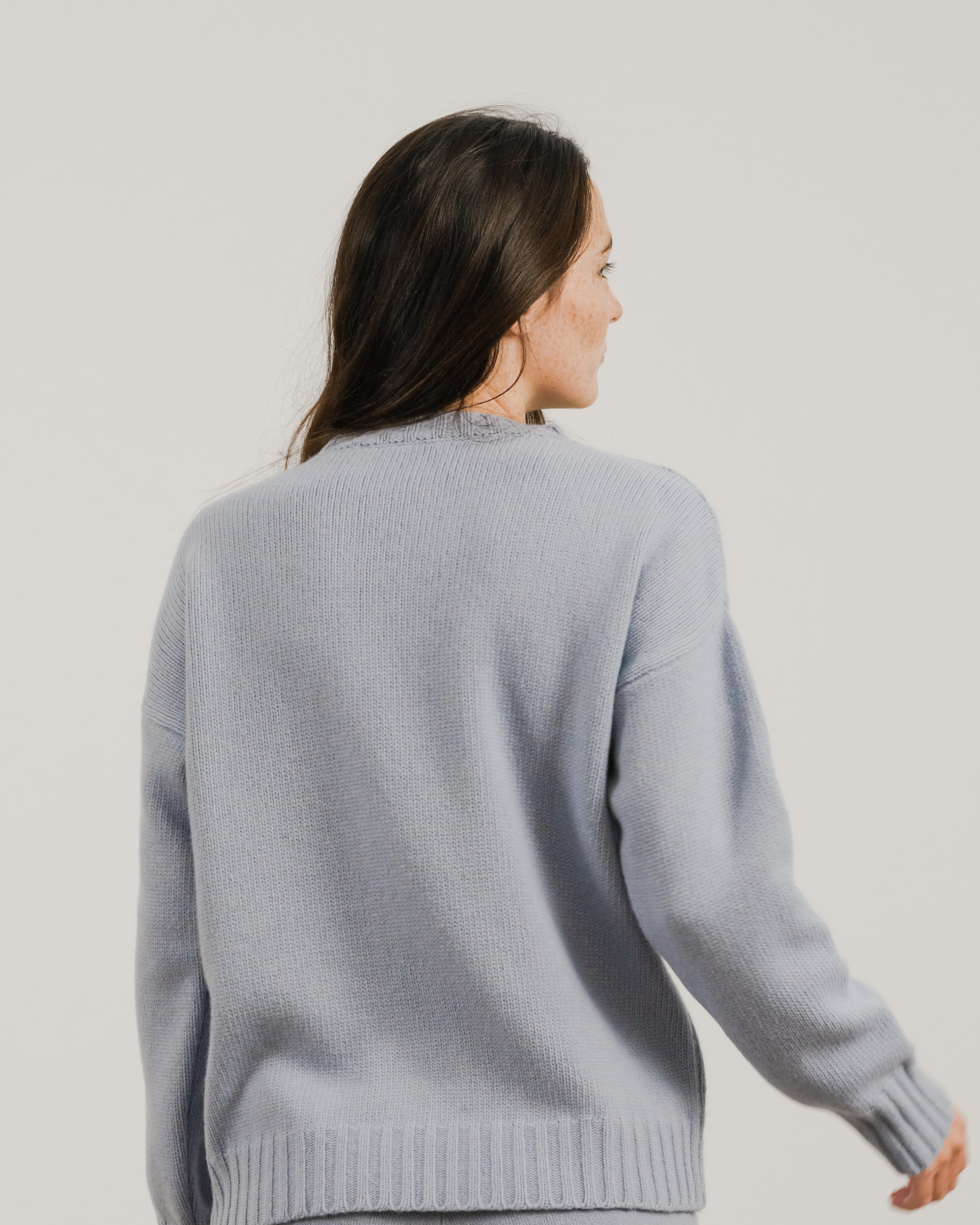Maglione a trecce in misto cashmere