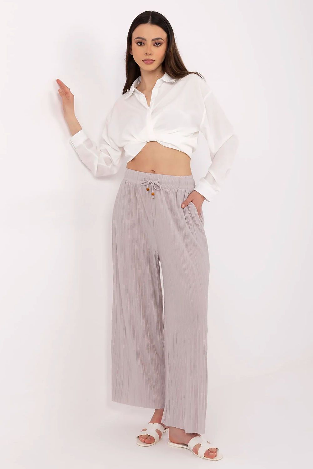 Pantaloni gamba larga - Nibe Clothing
