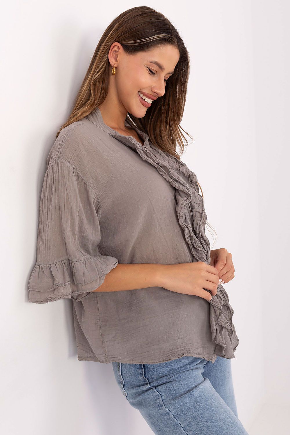 Camicia con volant - Nibe Clothing