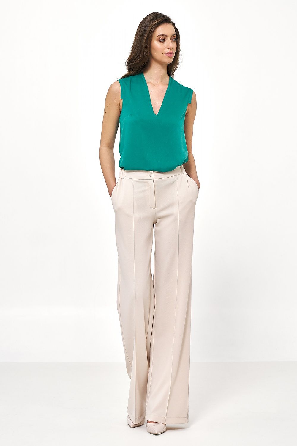 Pantaloni gamba larga - Nibe Clothing