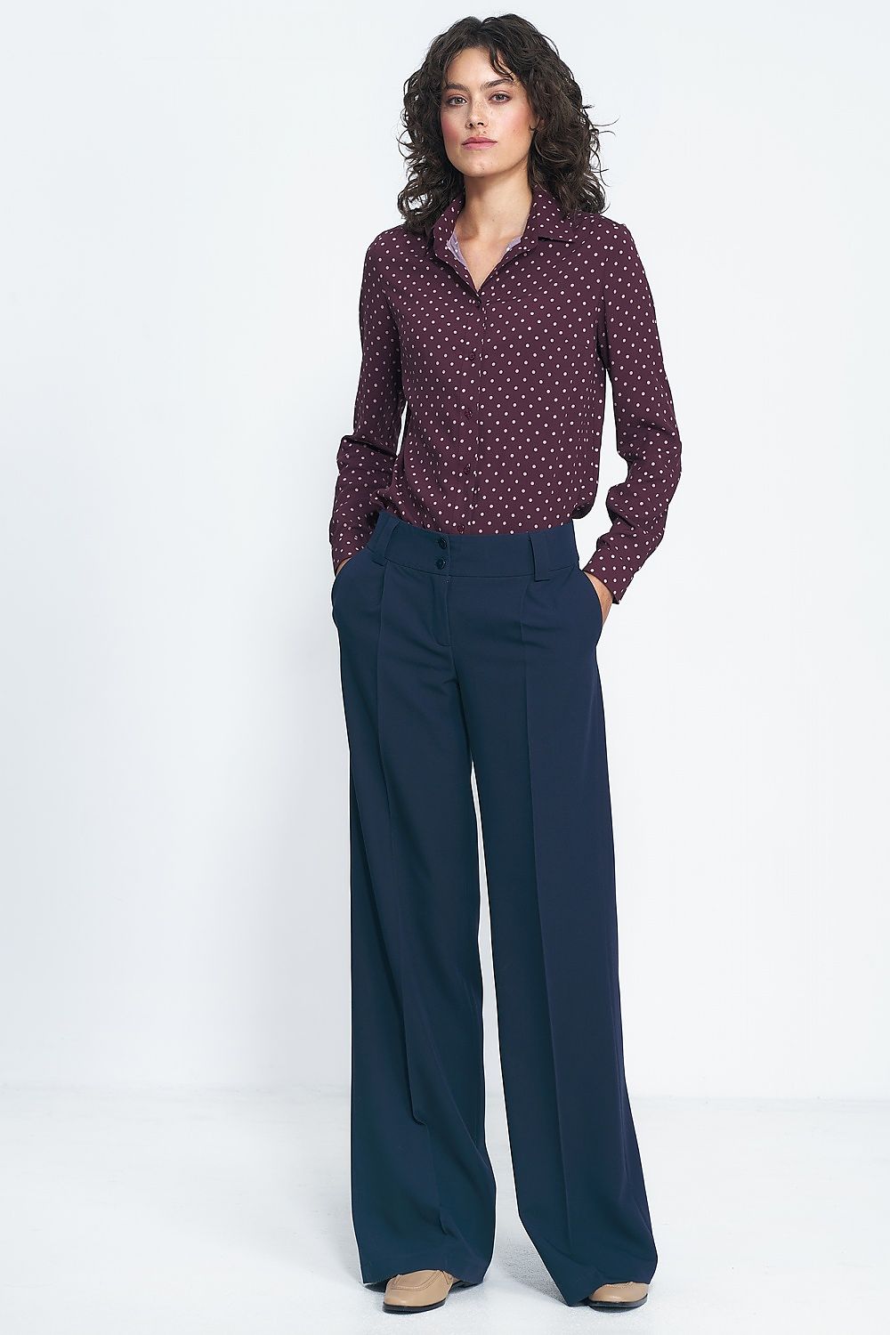 Pantaloni gamba larga - Nibe Clothing