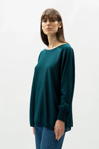Maglione Extra Fine Merino Wool Boat Neck Oversized (3D-Knit) - Nibe Clothing
