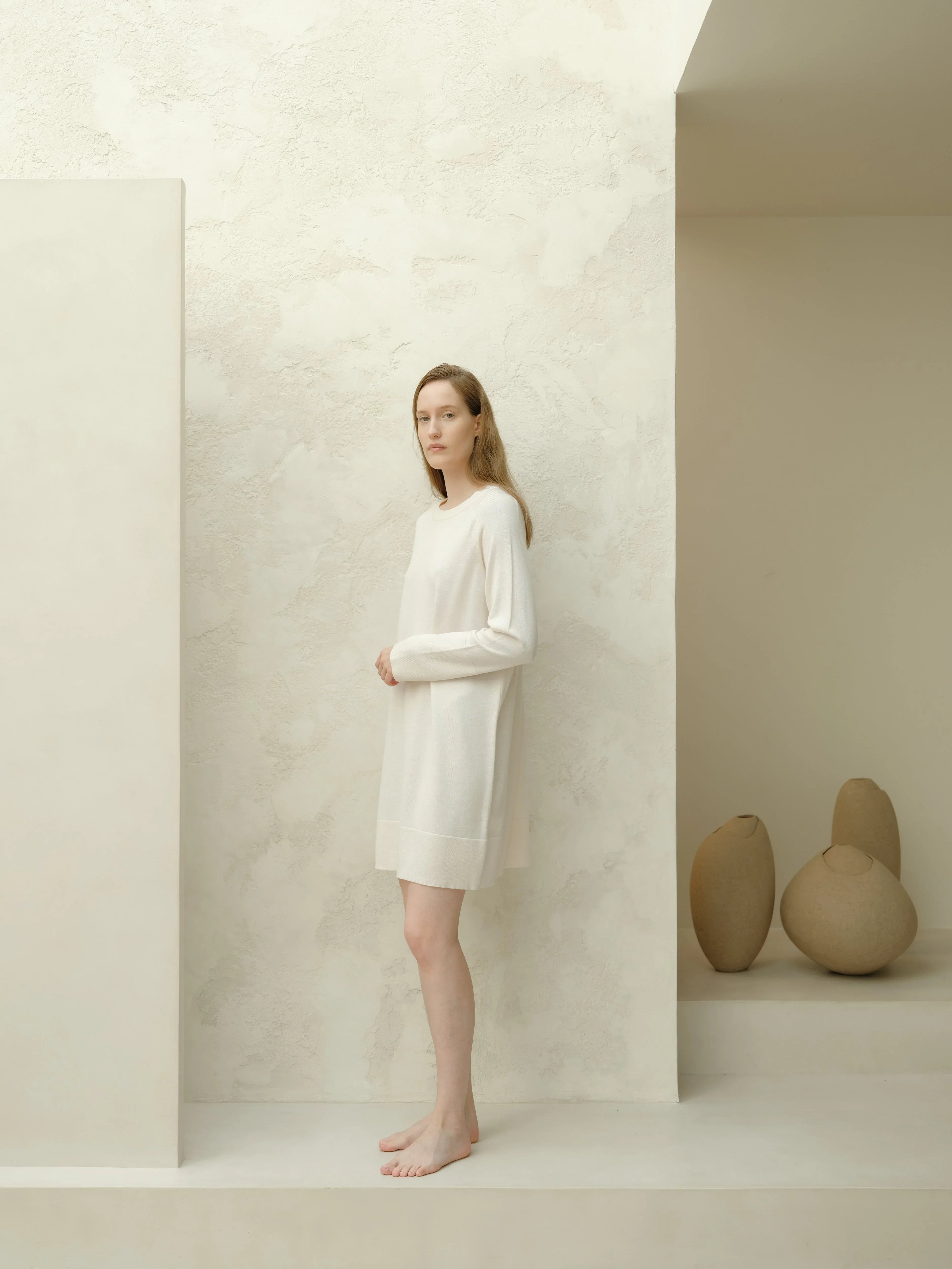 Abito girocollo Extra Fine Merino Wool - Nibe Clothing