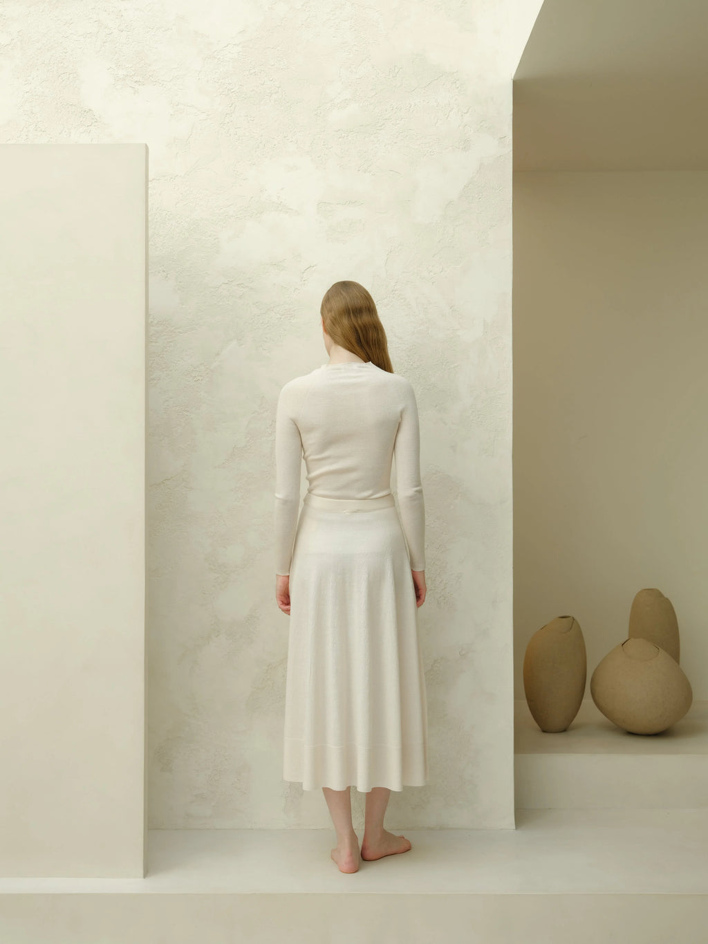 Gonna Extra Fine Merino Wool A-Line (3D-Knit) - Nibe Clothing