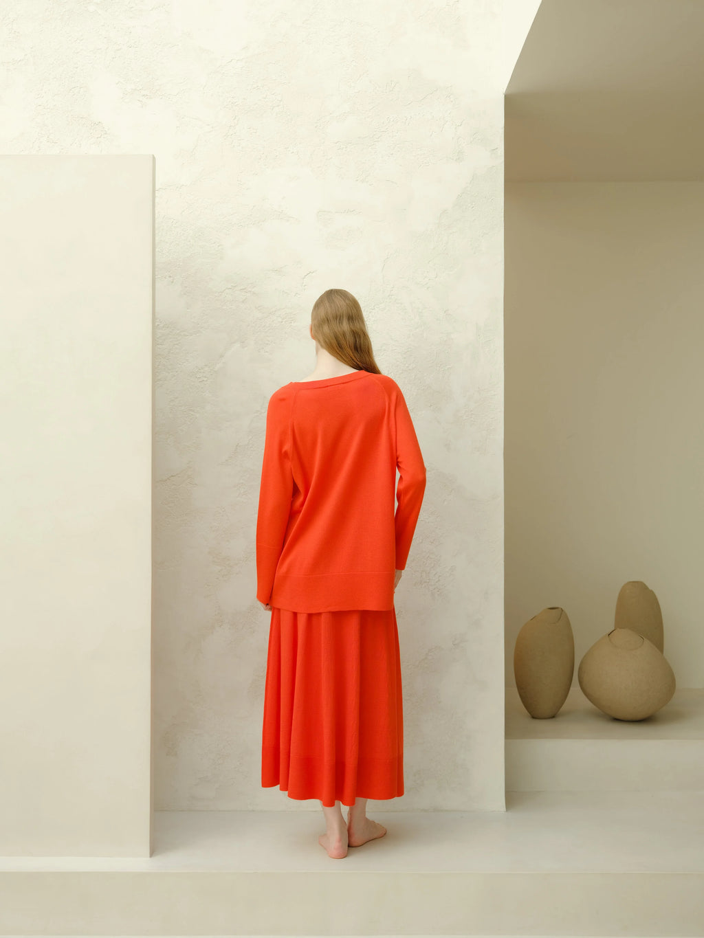 Gonna Extra Fine Merino Wool A-Line (3D-Knit) - Nibe Clothing