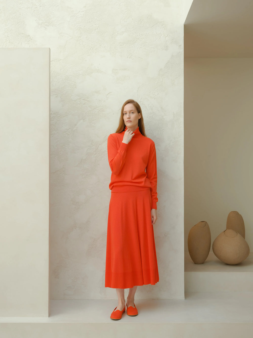 Gonna Extra Fine Merino Wool A-Line (3D-Knit) - Nibe Clothing