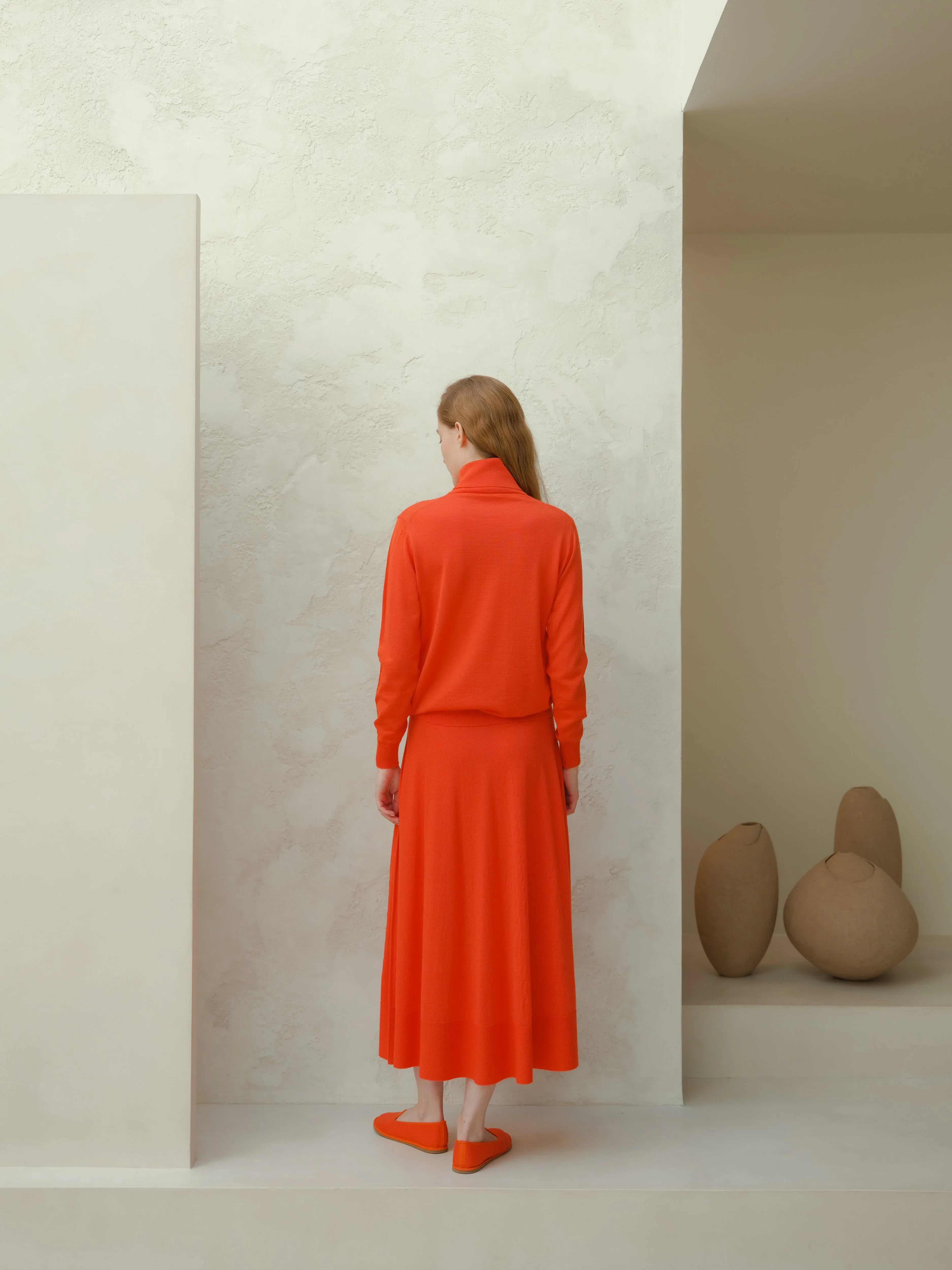 Gonna Extra Fine Merino Wool A-Line (3D-Knit) - Nibe Clothing