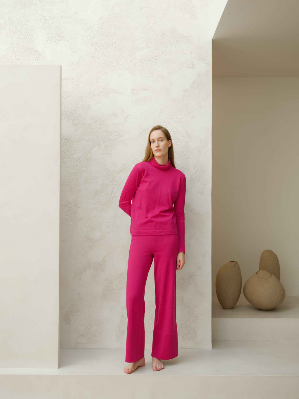 Extra Fine Merino Wool Turtleneck with Straight Sleeve