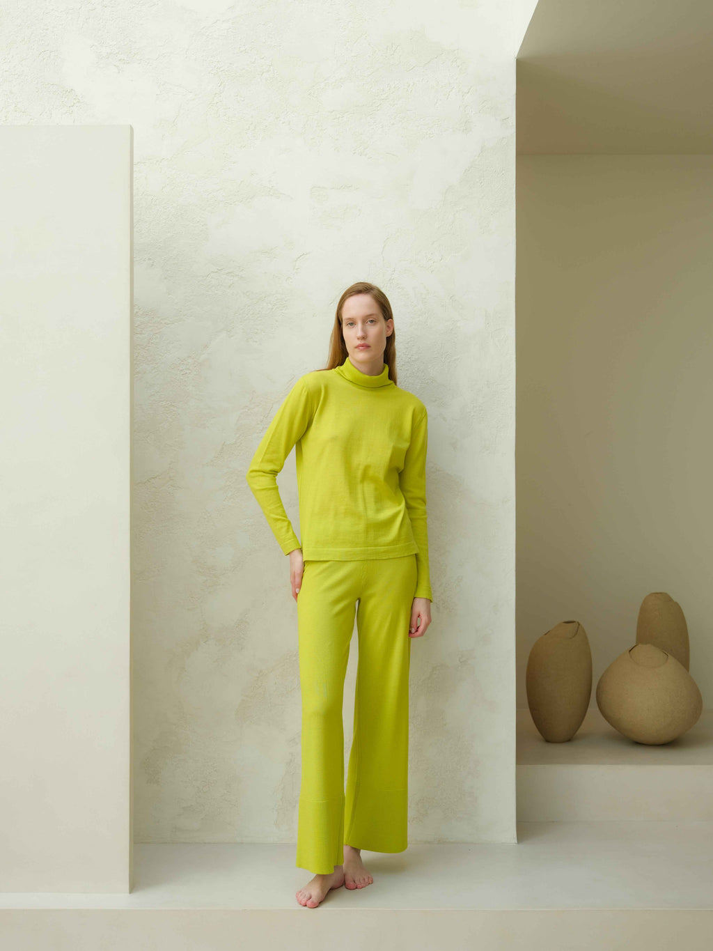 Extra Fine Merino Wool Turtleneck with Straight Sleeve