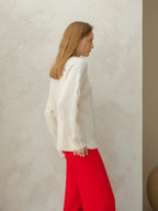 Maglione girocollo Cashmere Mix Fisherman - Nibe Clothing