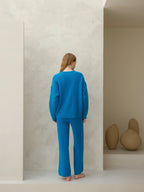 Maglione girocollo Cashmere Mix Fisherman - Nibe Clothing