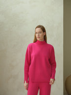 Maxi turtleneck sweater in cashmere blend
