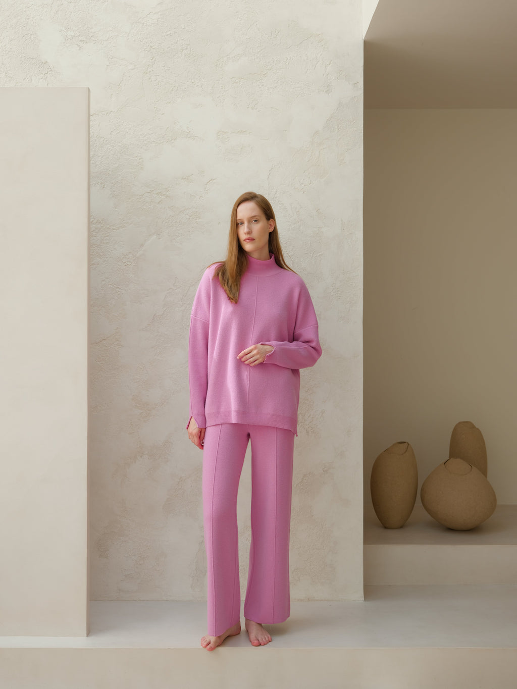 Maglione dolcevita maxi in misto cashmere