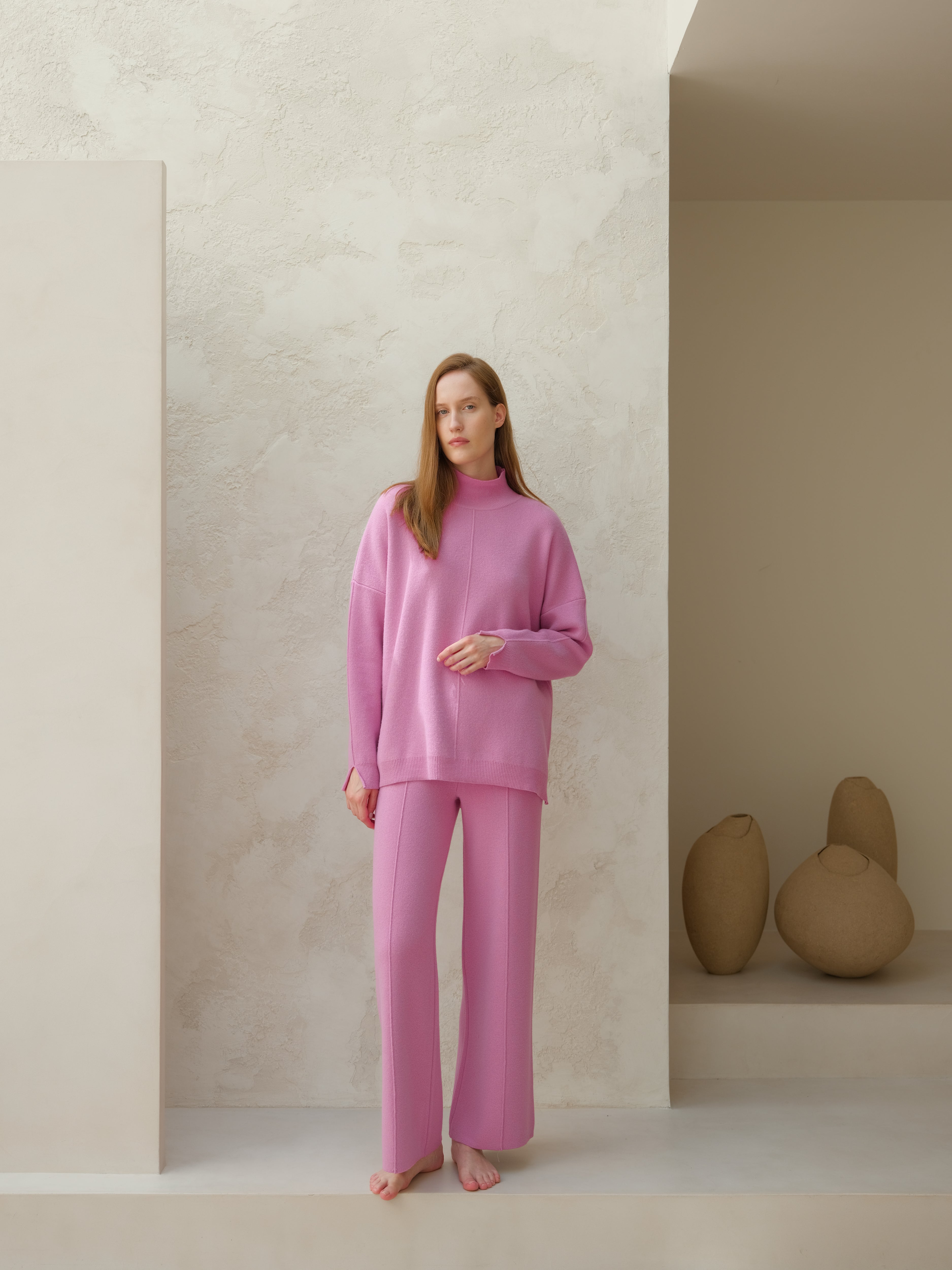 Maglione dolcevita maxi in misto cashmere
