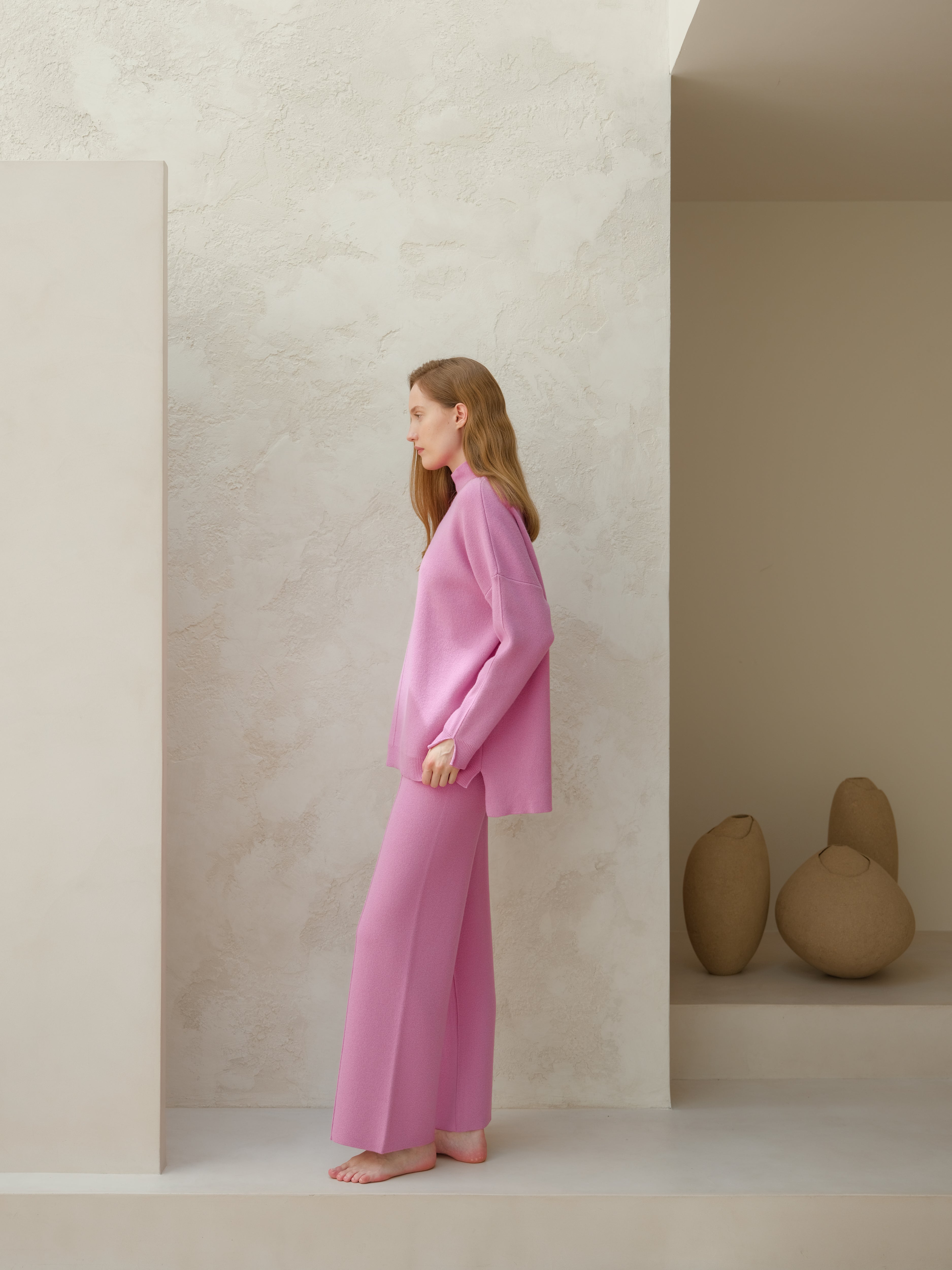 Maglione dolcevita maxi in misto cashmere