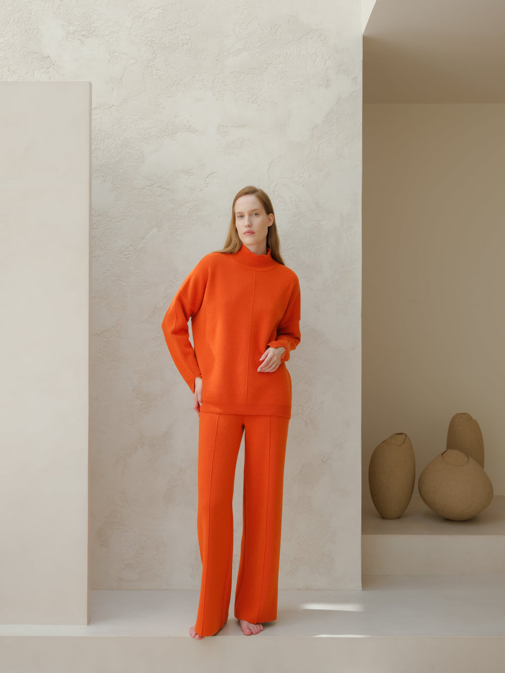 Maglione dolcevita maxi in misto cashmere
