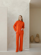 Maglione dolcevita maxi in misto cashmere