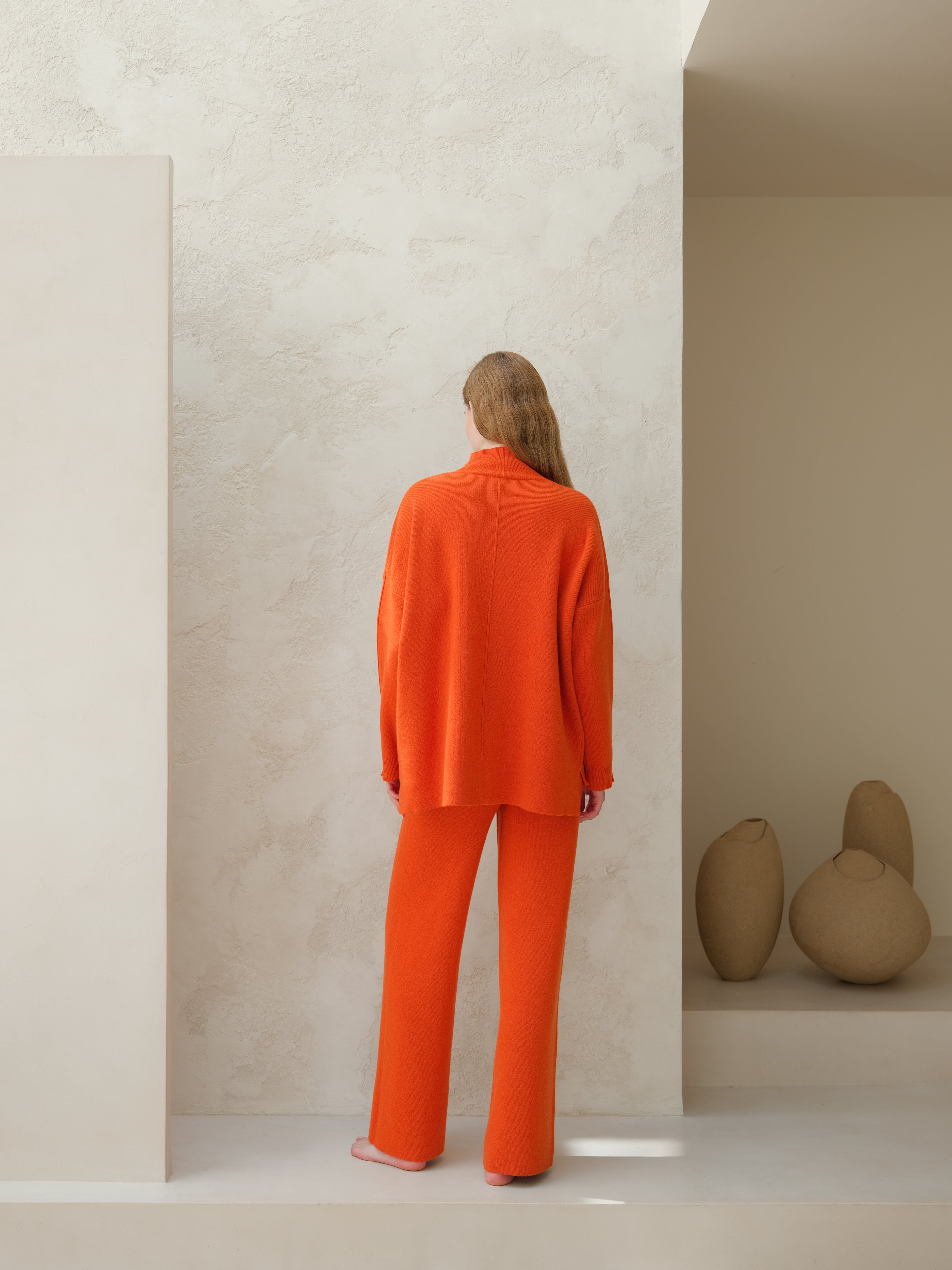 Maglione dolcevita maxi in misto cashmere