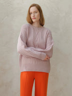Maglione girocollo Cashmere Mix Fisherman - Nibe Clothing