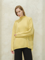 Maxi turtleneck sweater in cashmere blend