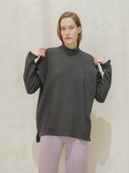 Maxi turtleneck sweater in cashmere blend