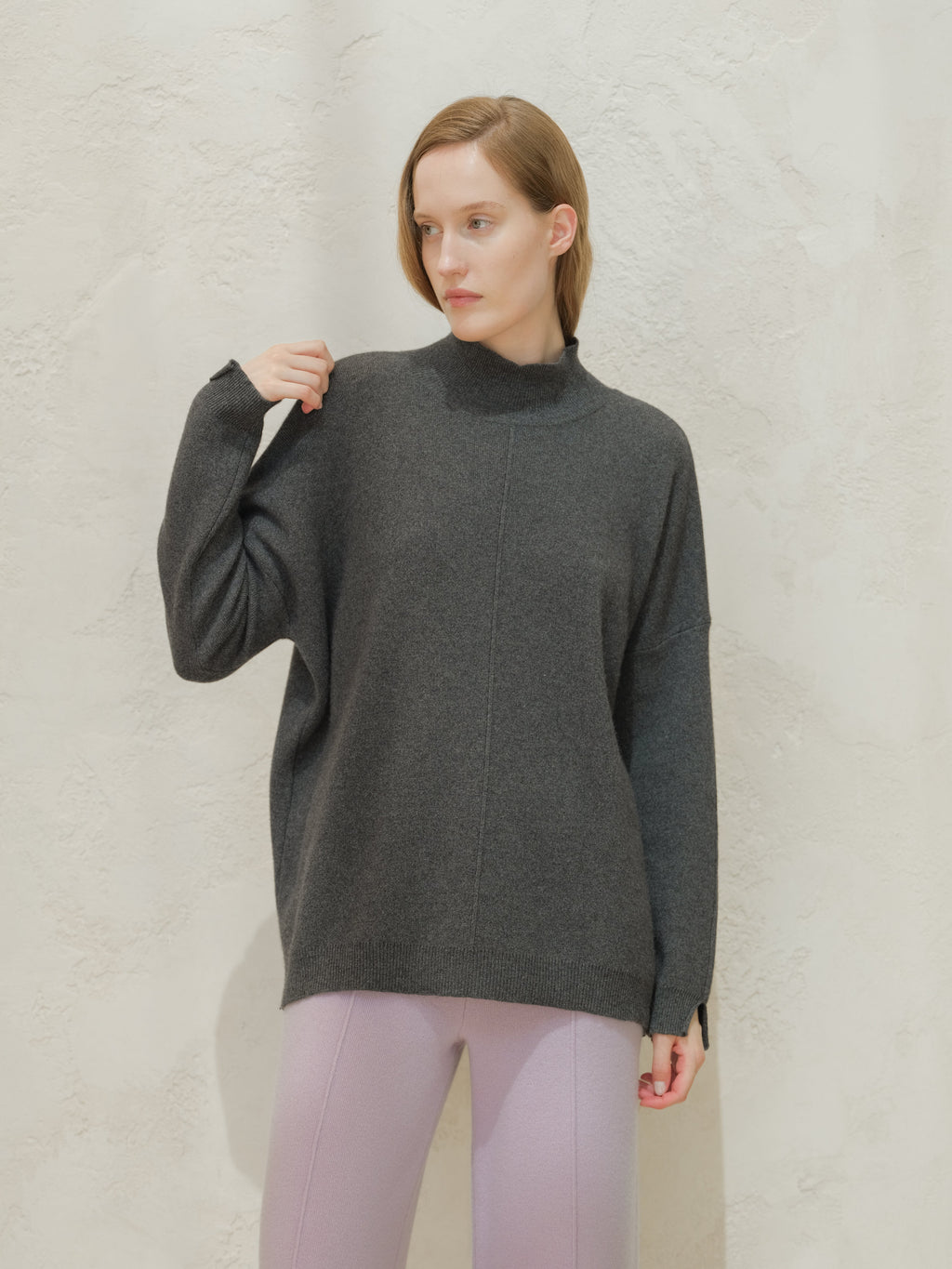 Maglione dolcevita maxi in misto cashmere