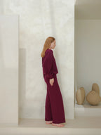 Pantaloni Cashmere Mix Wide Legged (3D-Knit) - Nibe Clothing