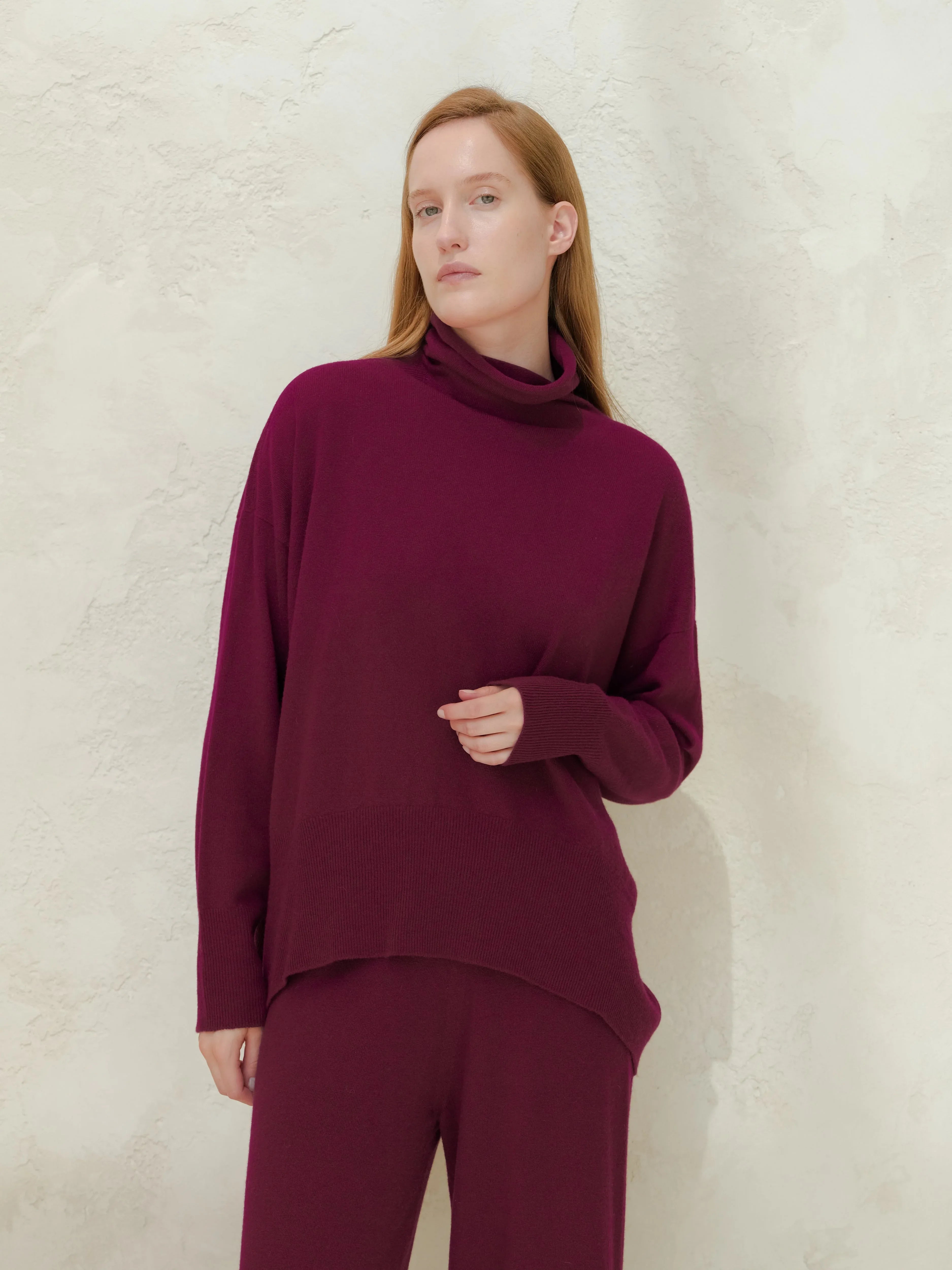 Maglione a collo alto Cashmere Mix (3D-Knit) - Nibe Clothing